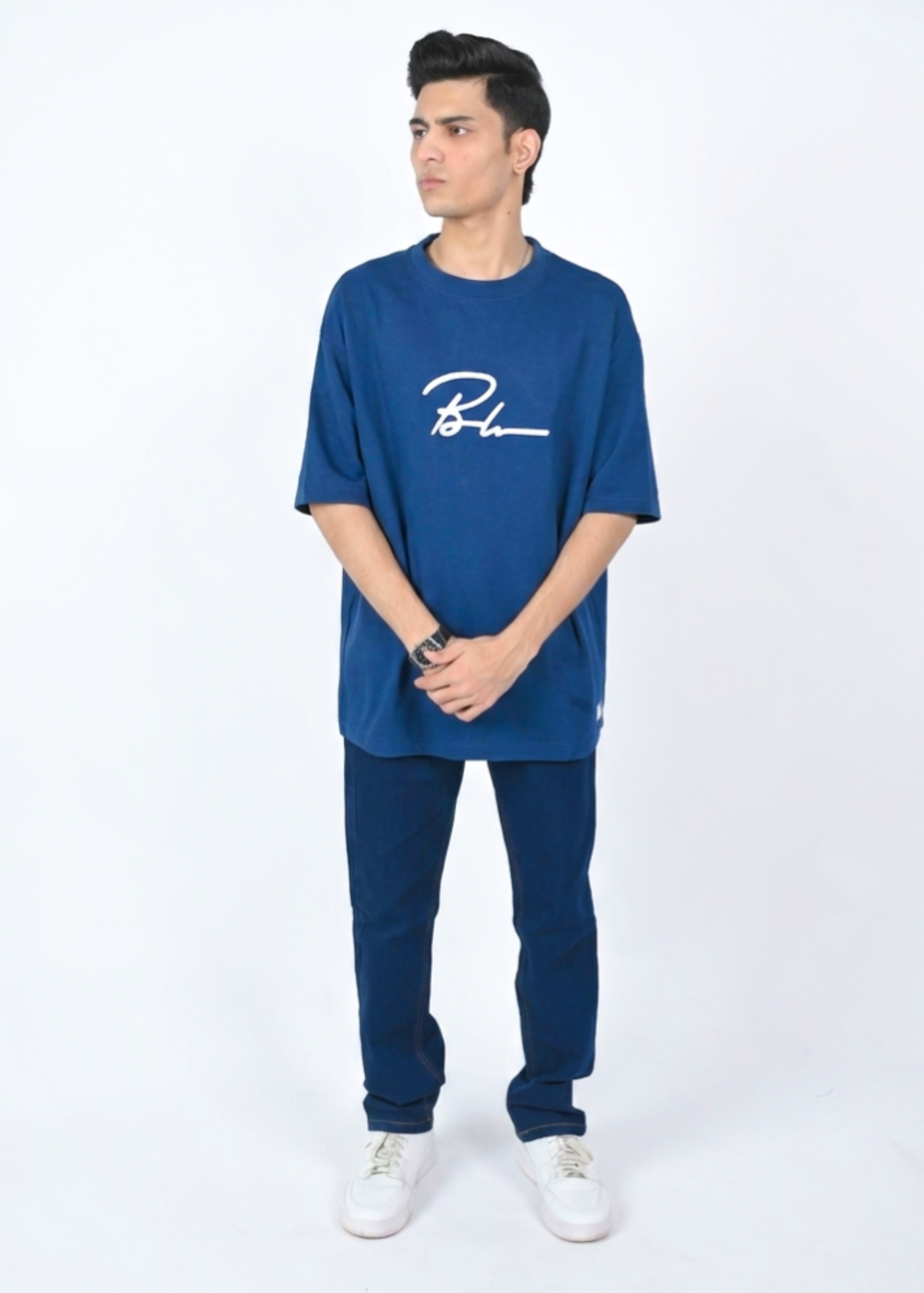 cotton T Shirt in Royal blue
