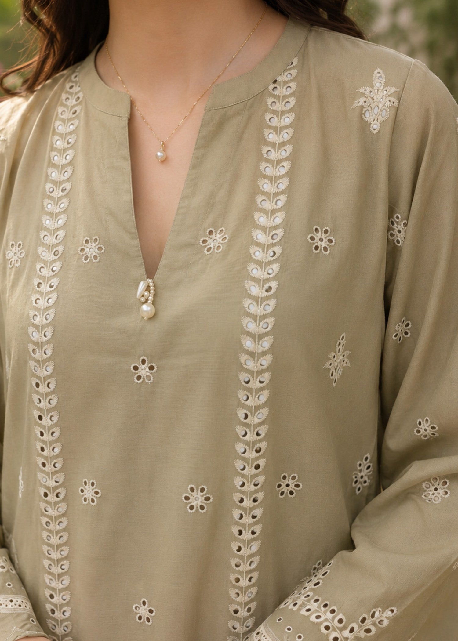 cotton Unstitched in Sage green