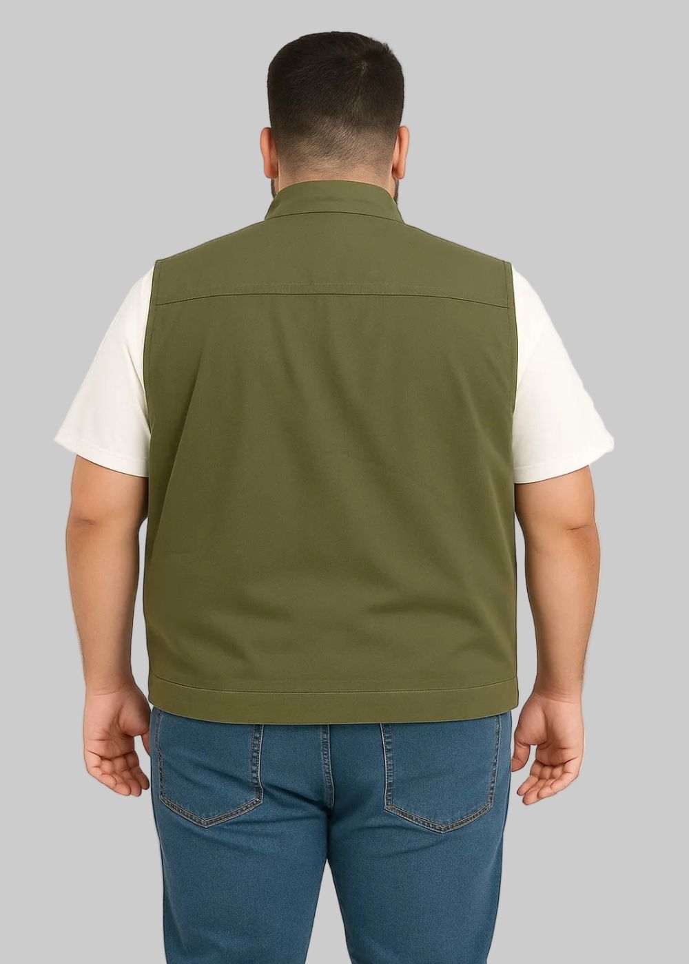 twill cotton Jacket in Olive green