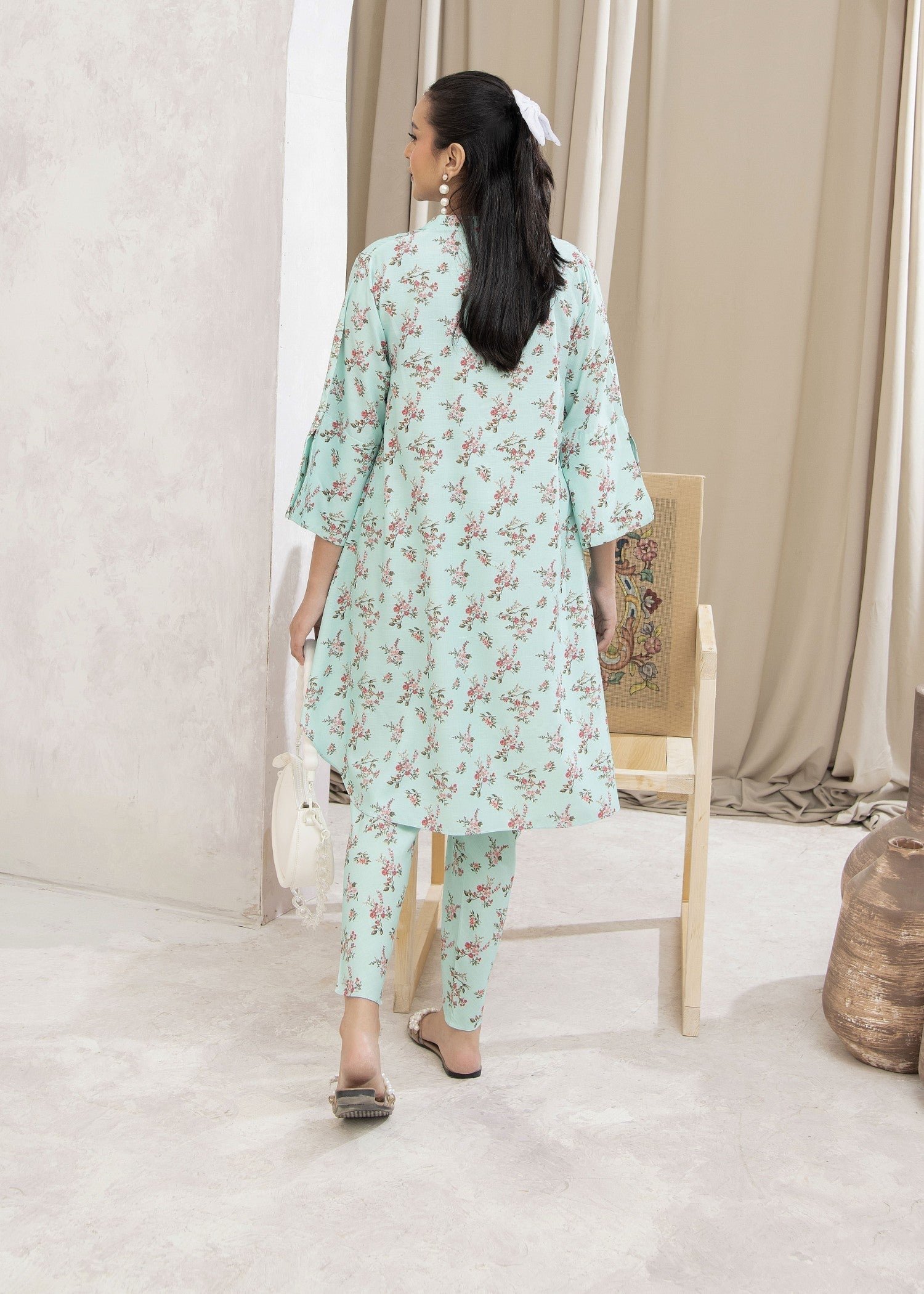 linen Co Ord Sets in Mint green