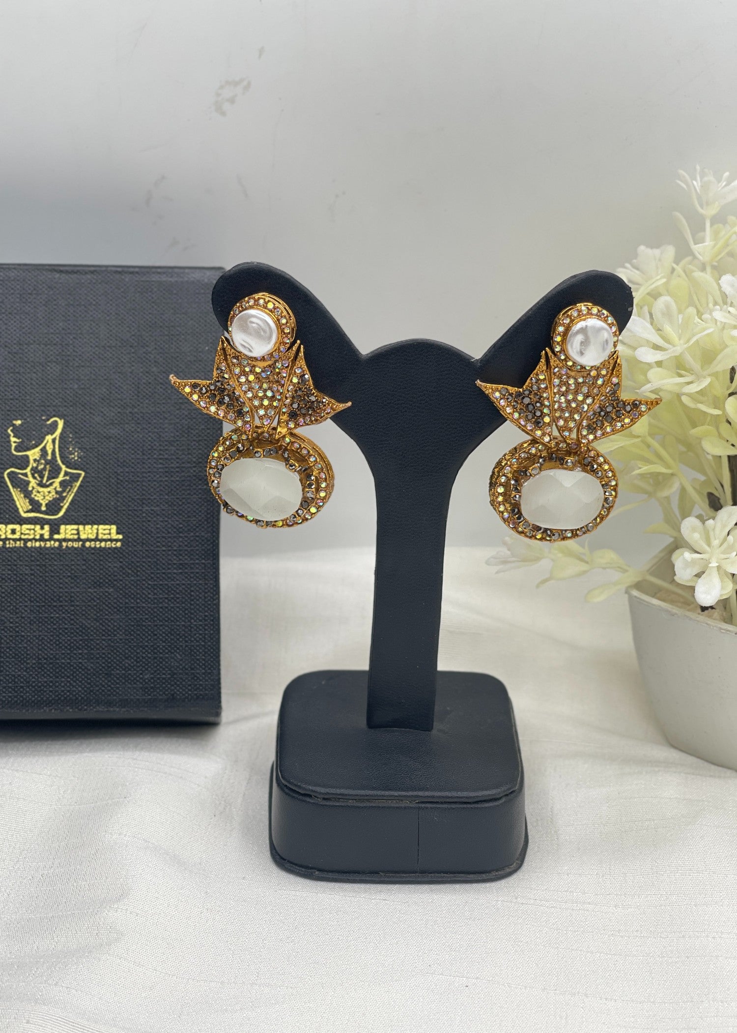 Earrings in White Color by - Trendy Women Earrings ELY5547