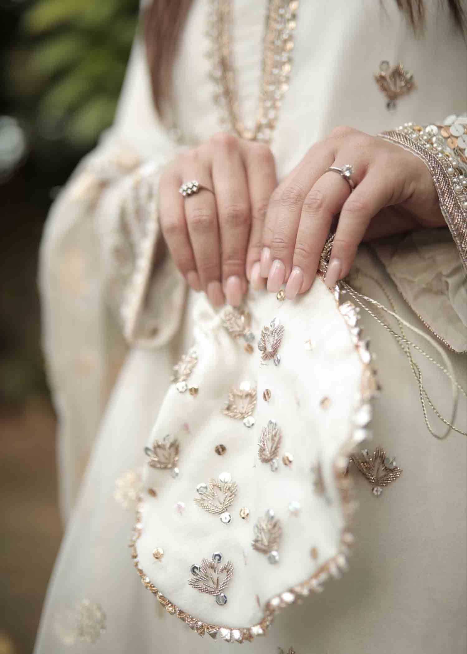 organza Gharara in White