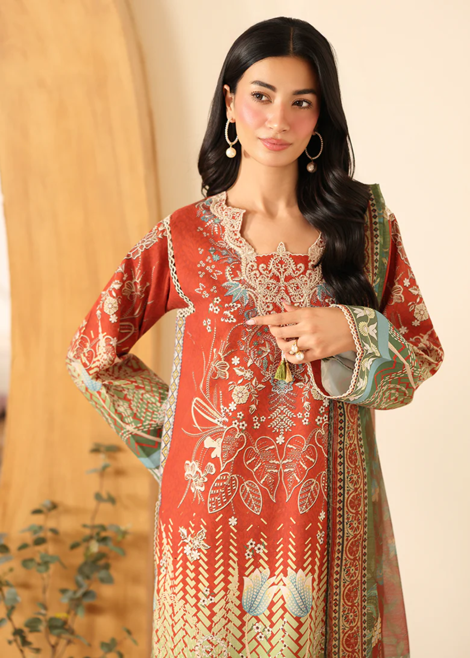 cambric Unstitched in Sunset orange