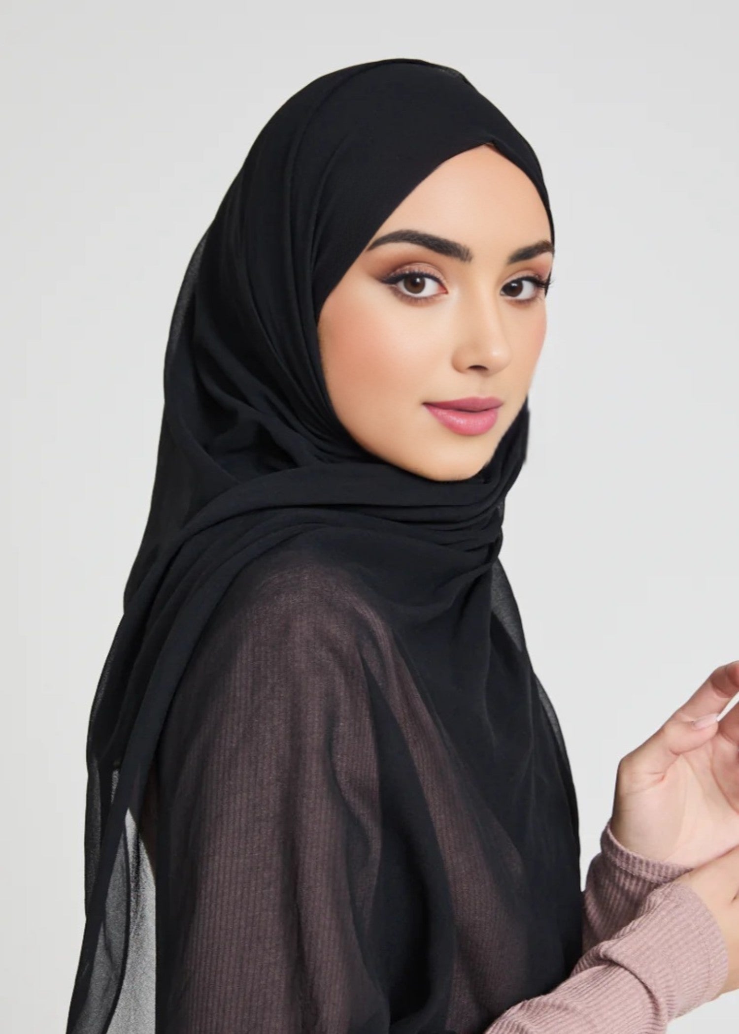 chiffon Hijab in Black