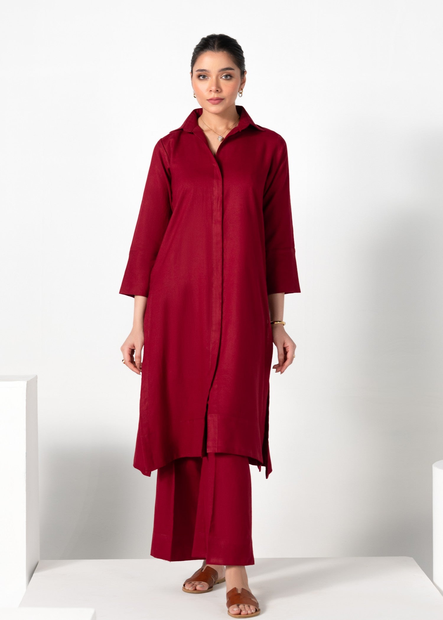karandi Co Ord Sets in Red