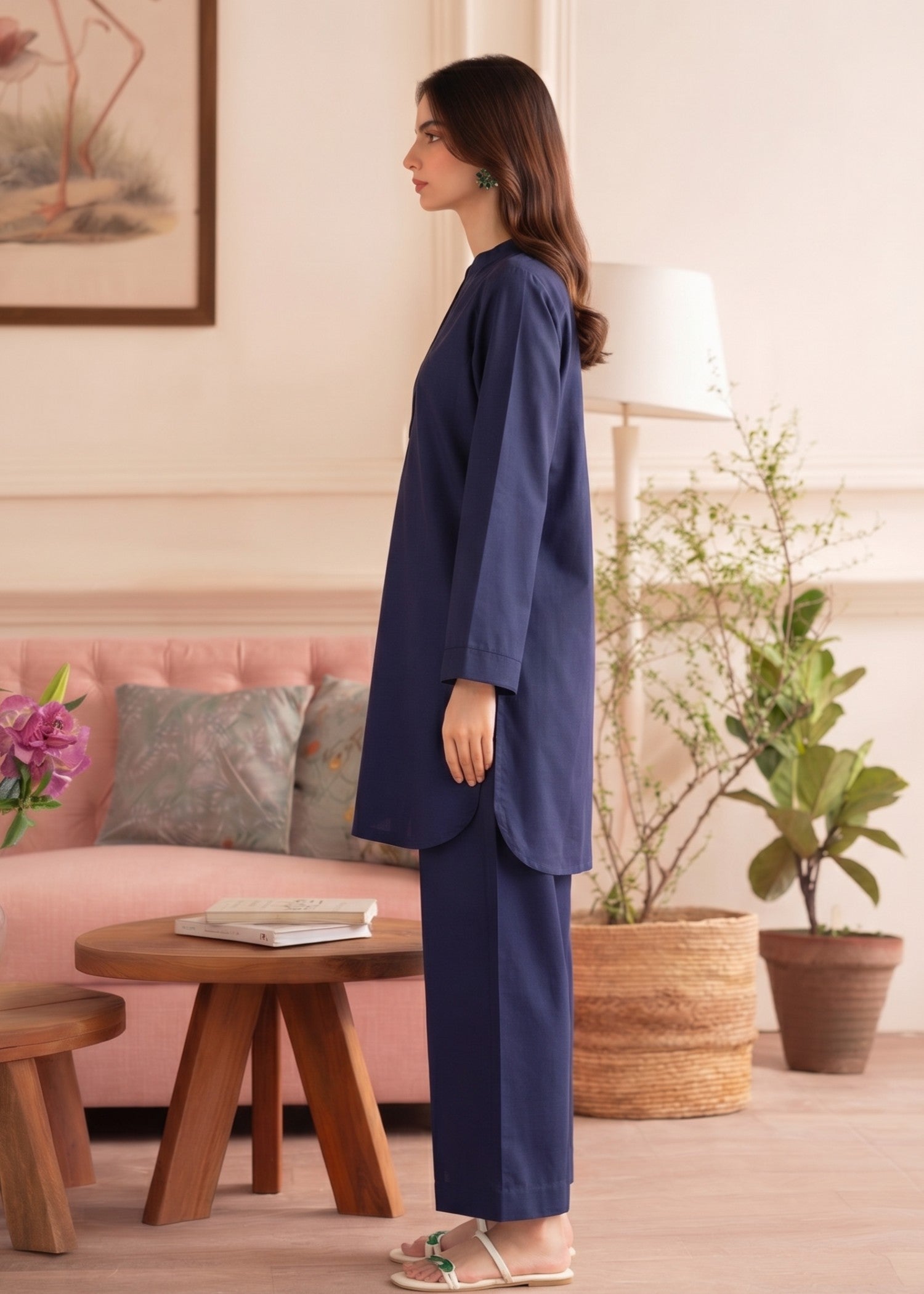 dhanak Co Ord Sets in Dark blue
