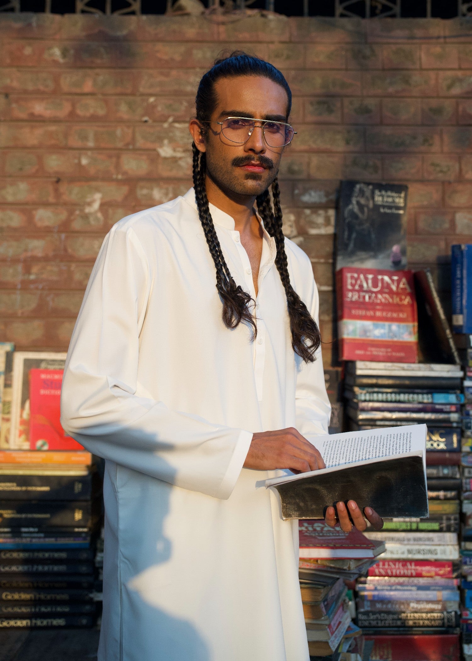 pure boski Kurta Set in Off-white