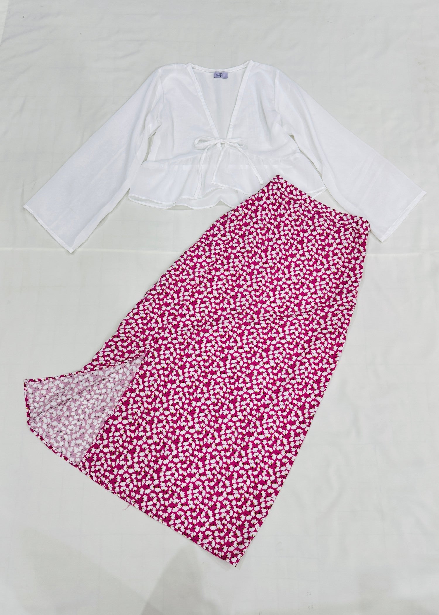 linen Skirt in Pink