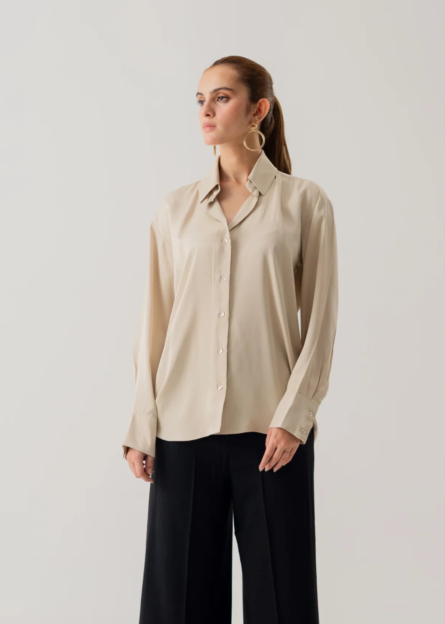 silk Top in Cream