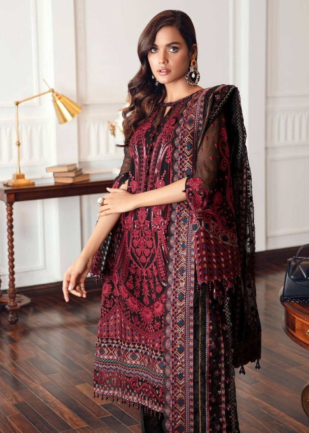 chiffon Unstitched in Black