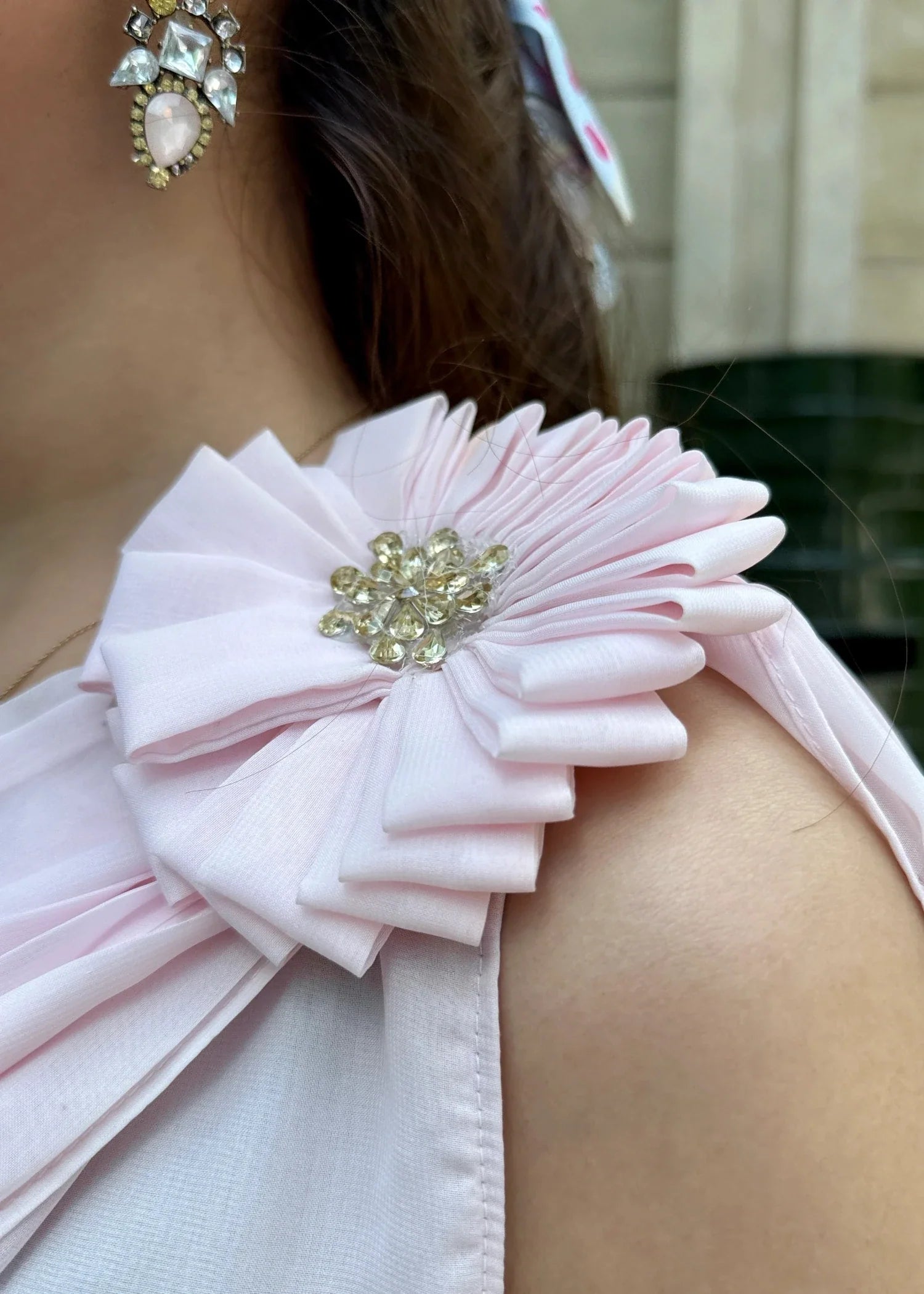 chiffon Dress in Rose pink