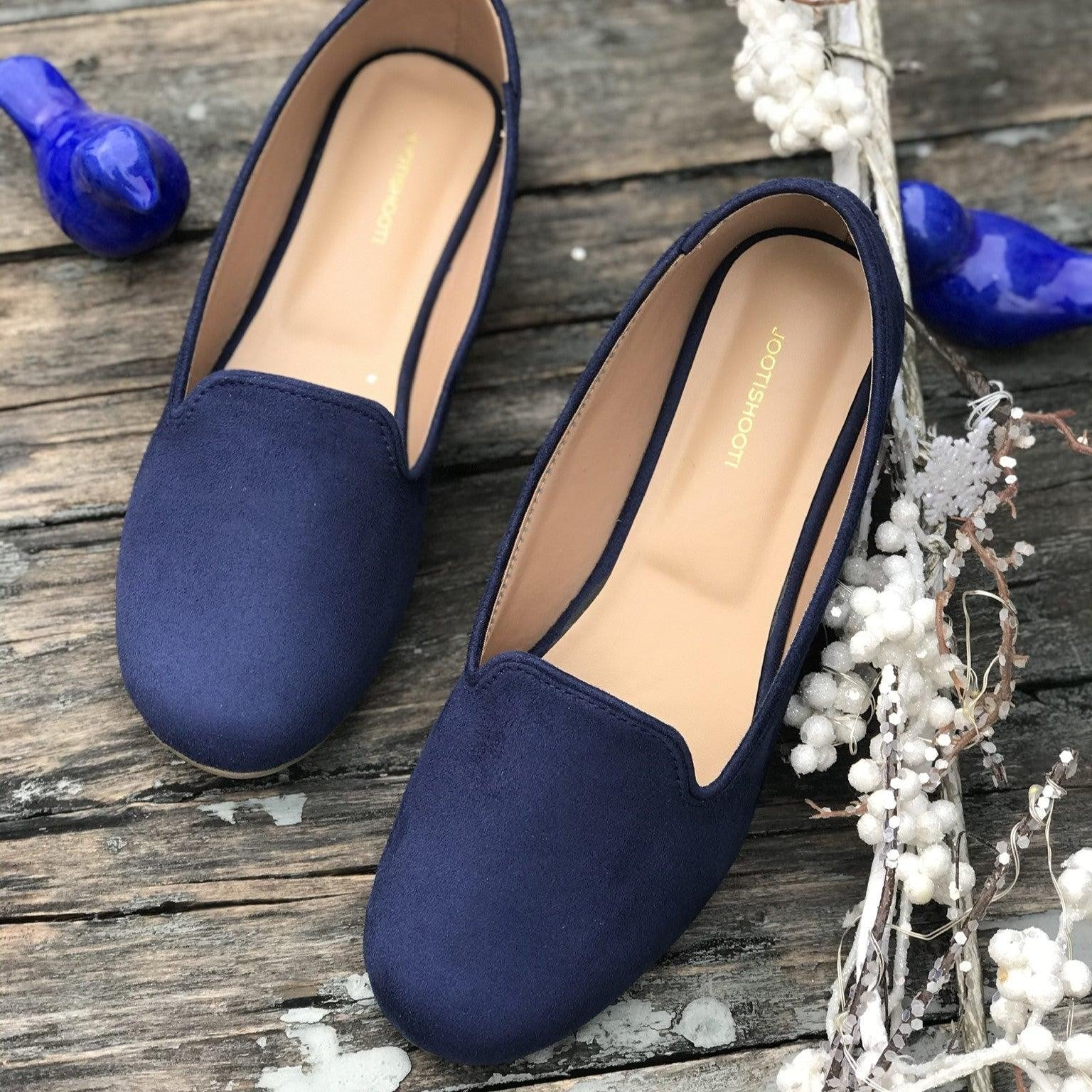 Loafers in Navy blue by - High Quality Women Loafers VVH0221