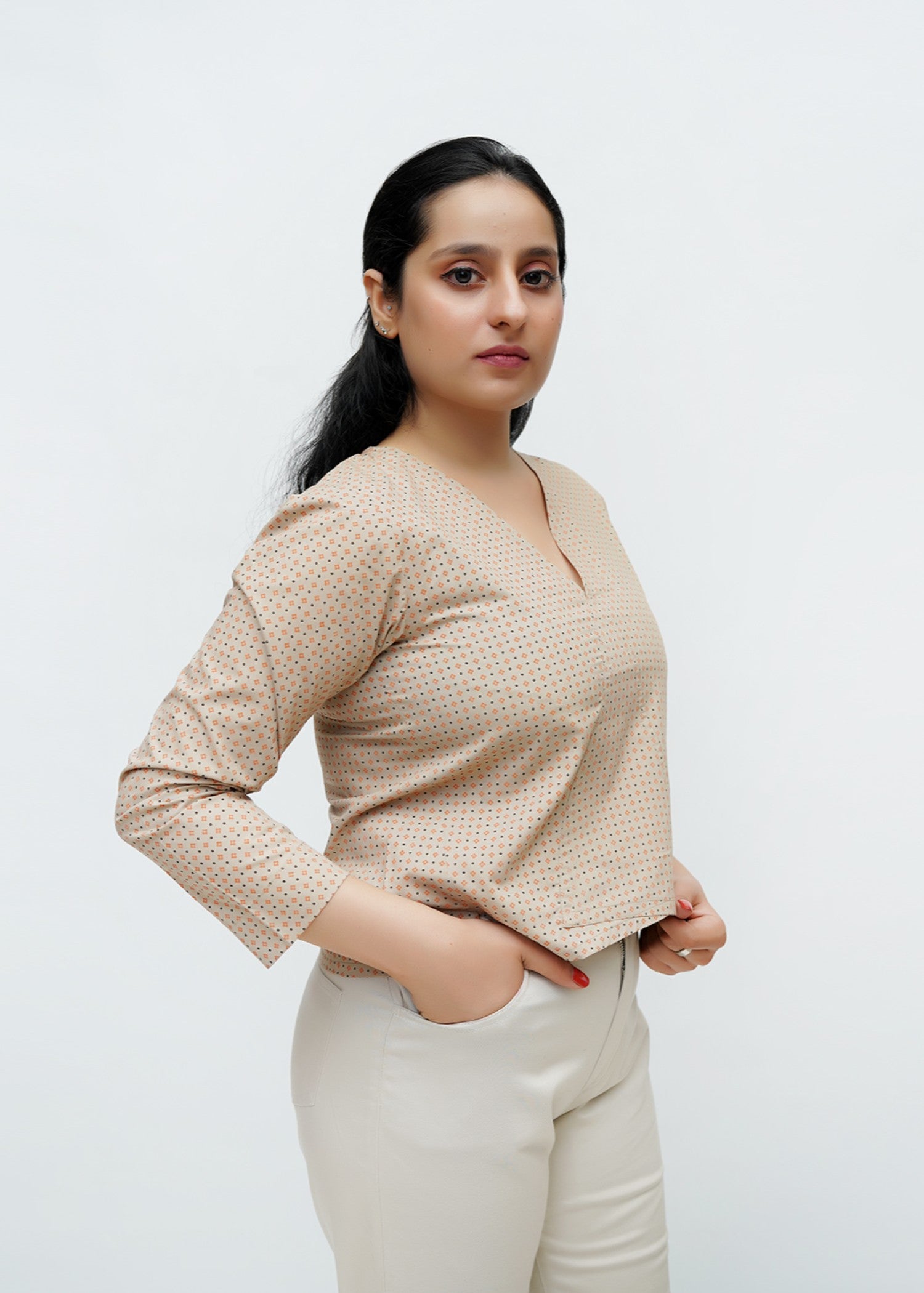 cotton Top in Beige