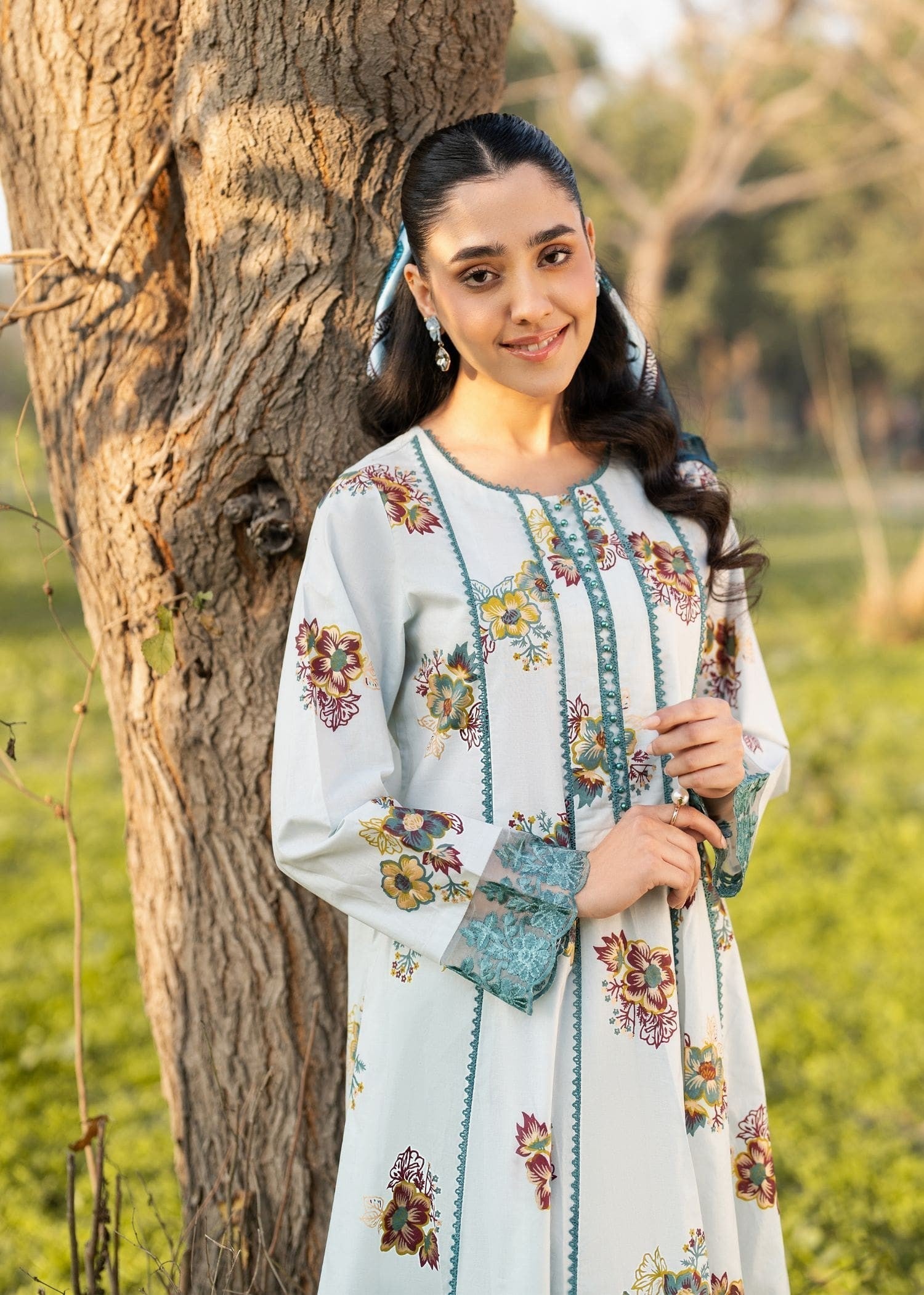 cotton Pishwas in White
