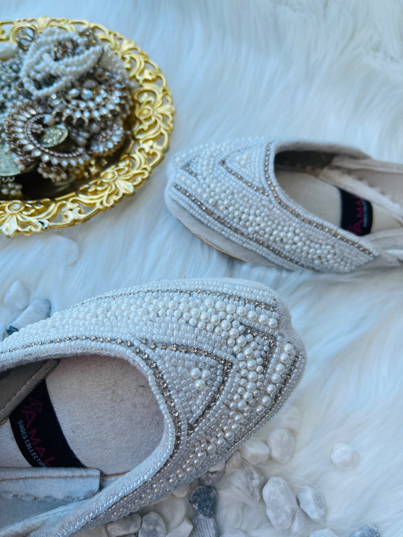 Khussa in Ivory by - High Quality Women Khussa LHB6269