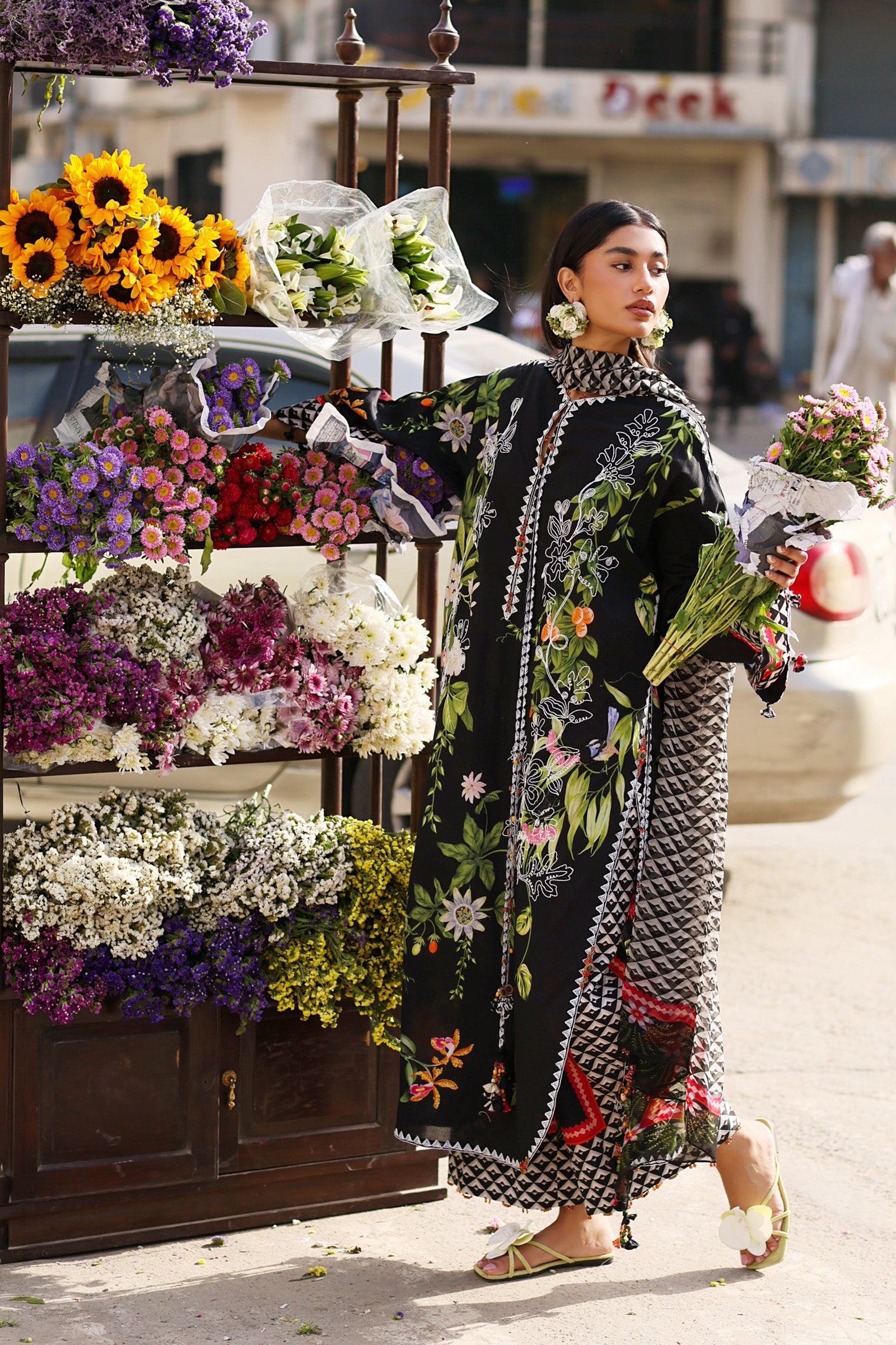 Festive Luxury Lawn – Midnight Bloom (Z-04)