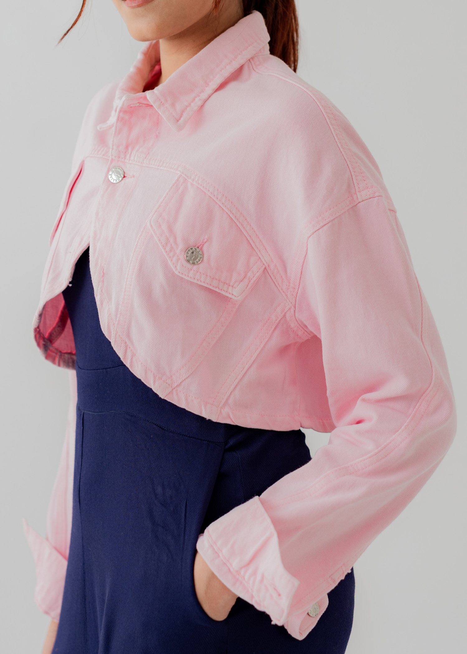 denim Jacket in Pink