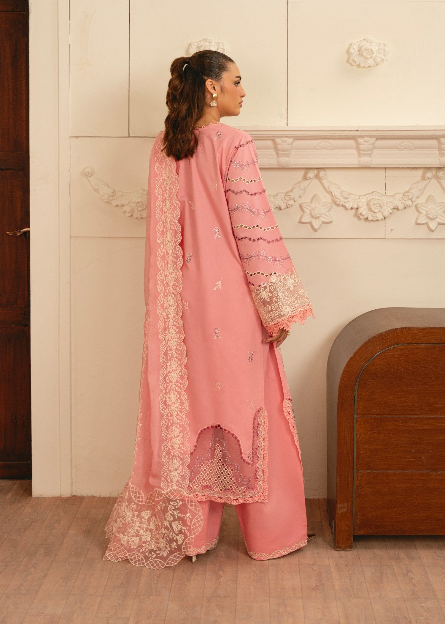 lawn Unstitched in Pink