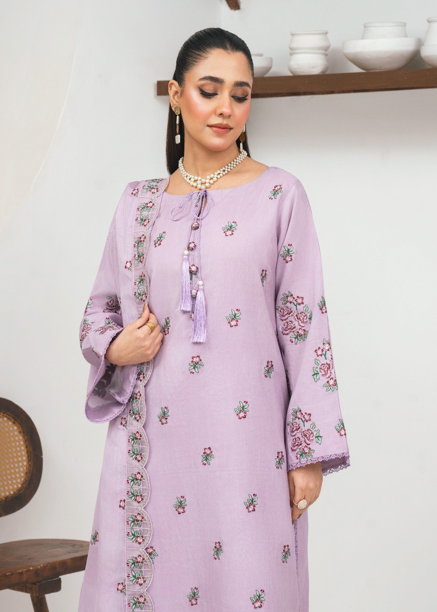 raw silk Kurta Set in Maroon, green, purple ash