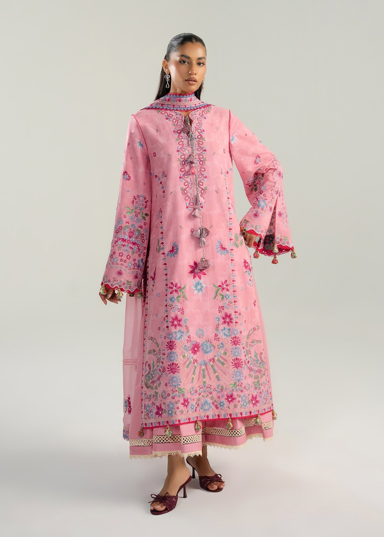 Zan Festive Luxury Lawn – Pembe