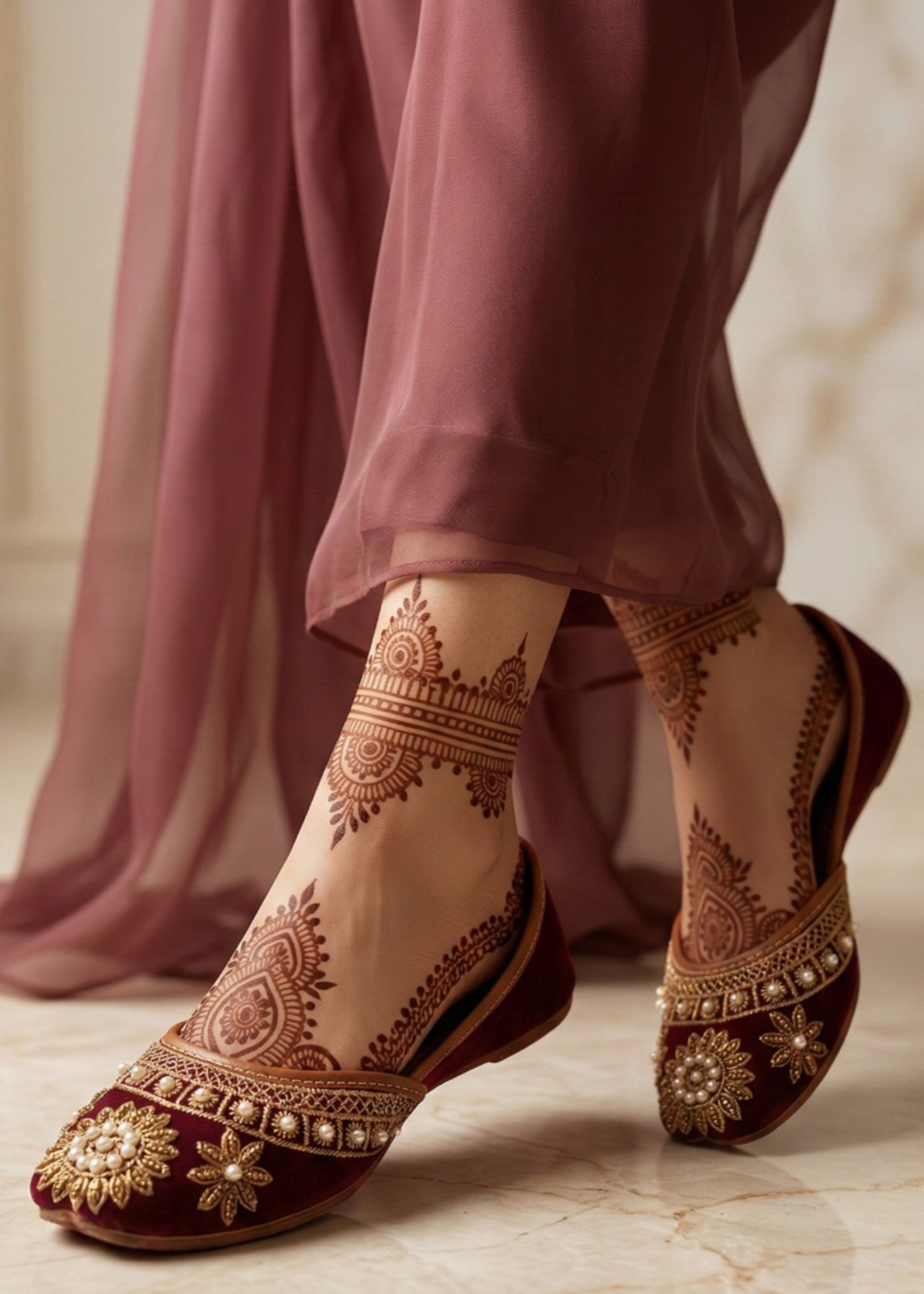 Khussa in Maroon by - High Quality Women Khussa TVP5918