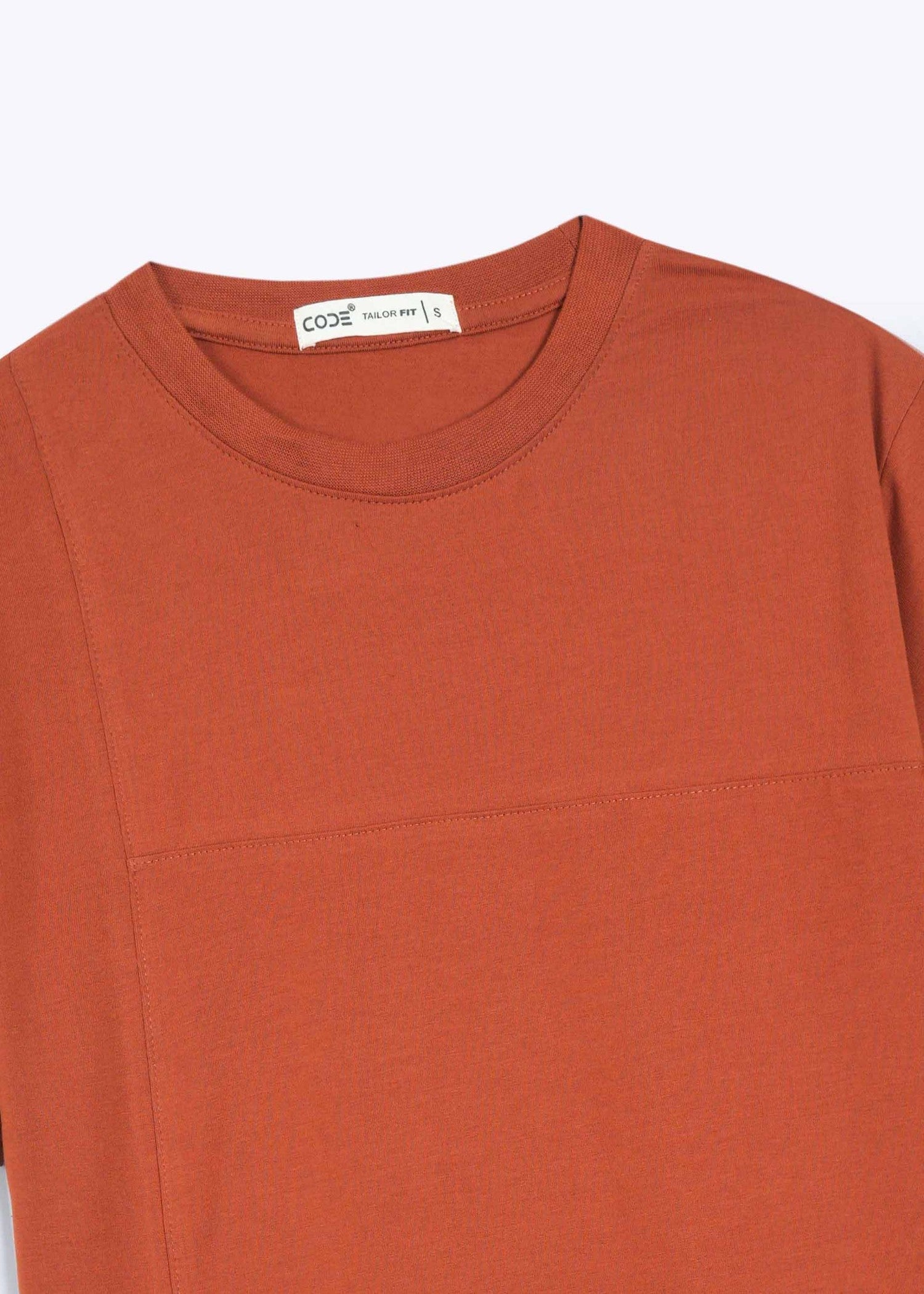 cotton T Shirt in Rust orange
