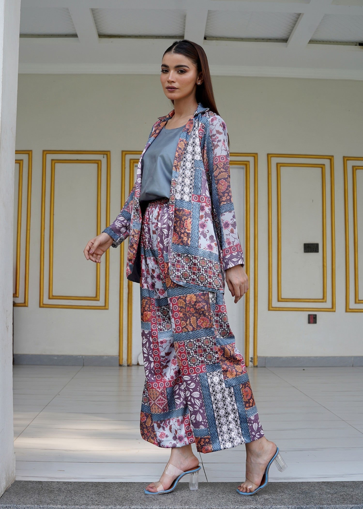 georgette Gown in Grey