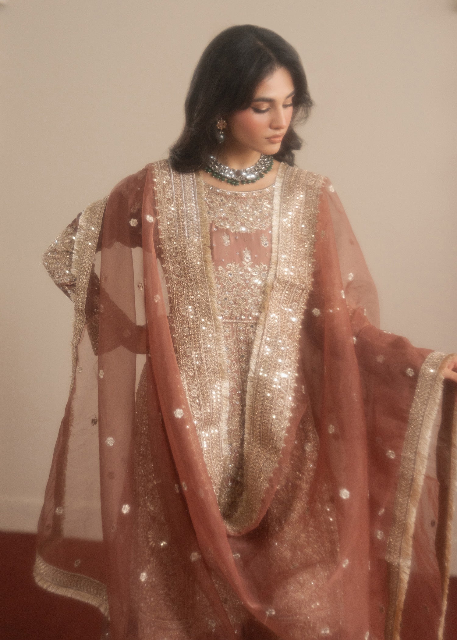 charmuse/shamooz Pishwas in Rosewood