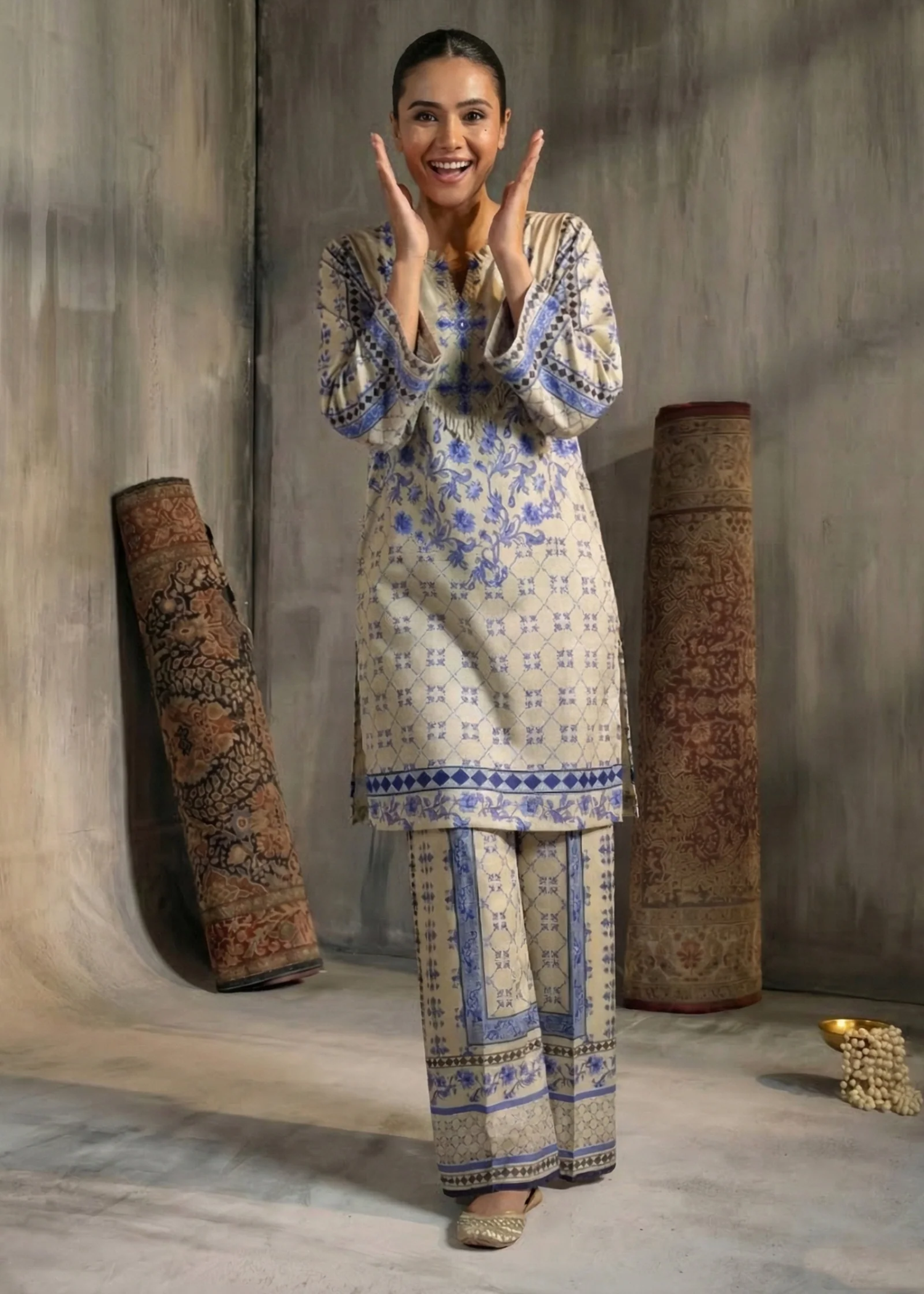 silk charmeuse Co Ord Sets in Eggshell