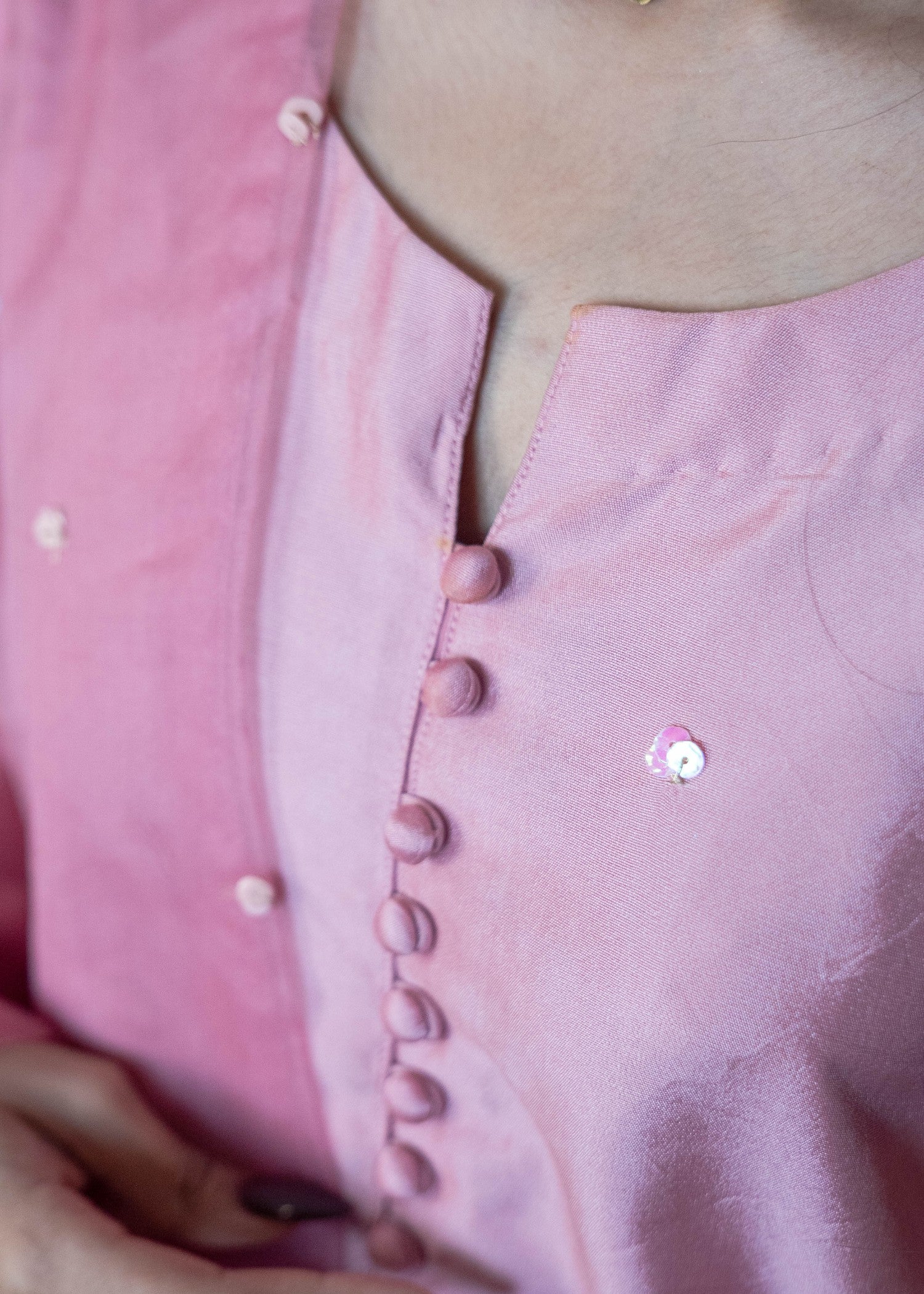 silk Kurta Set in Baby pink