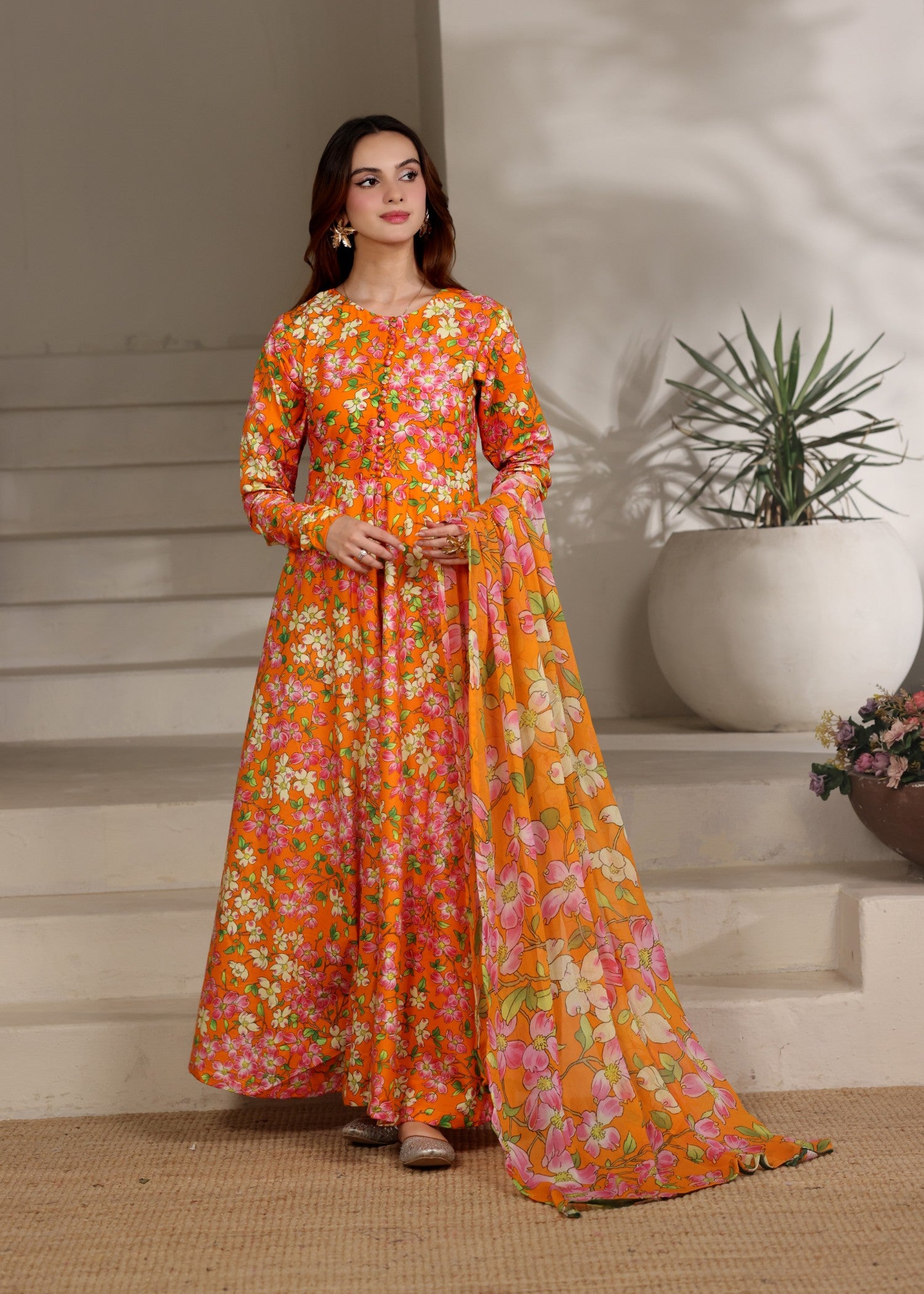lawn Maxi in Orange