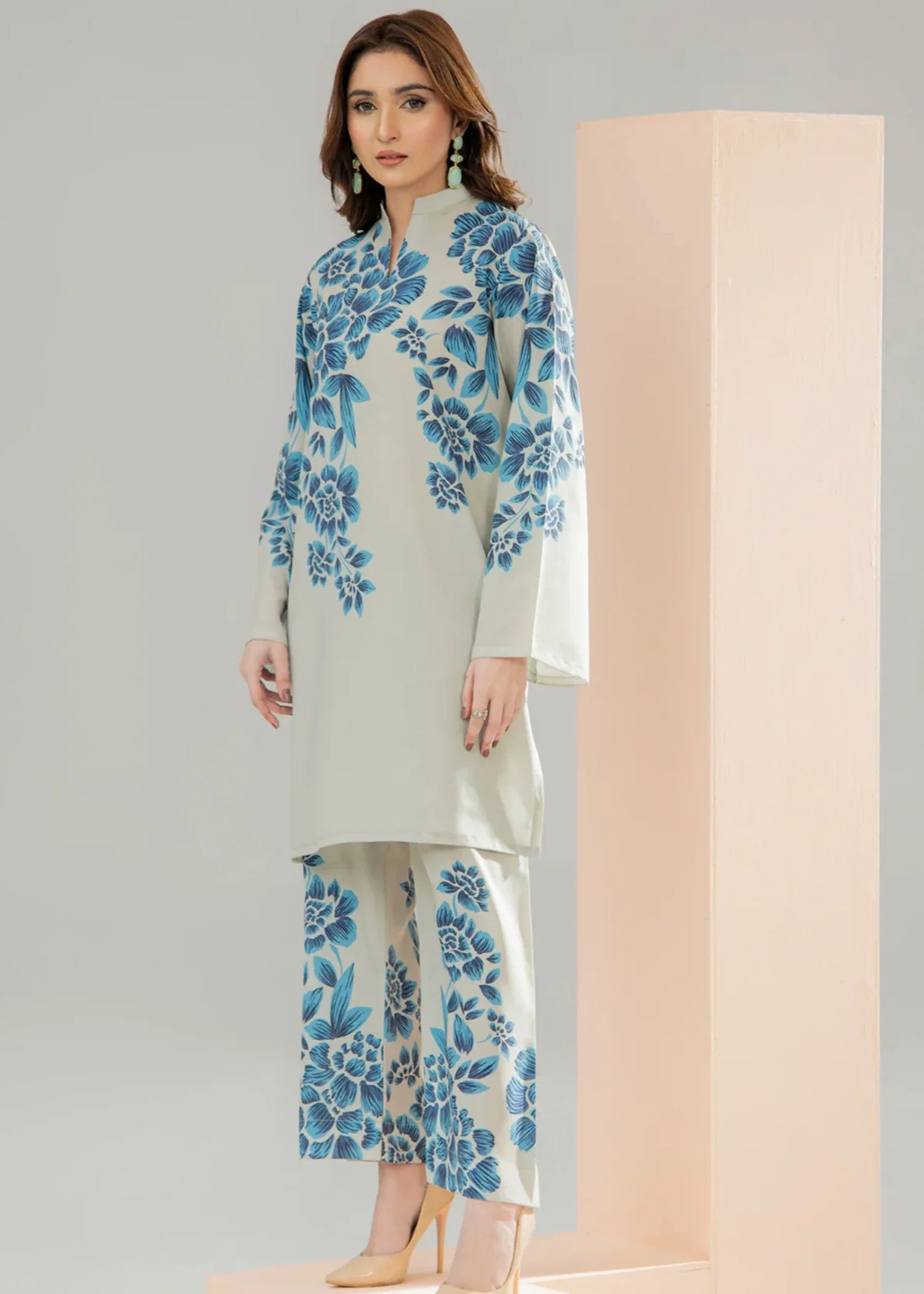 crepe Co ord Sets in Ivory