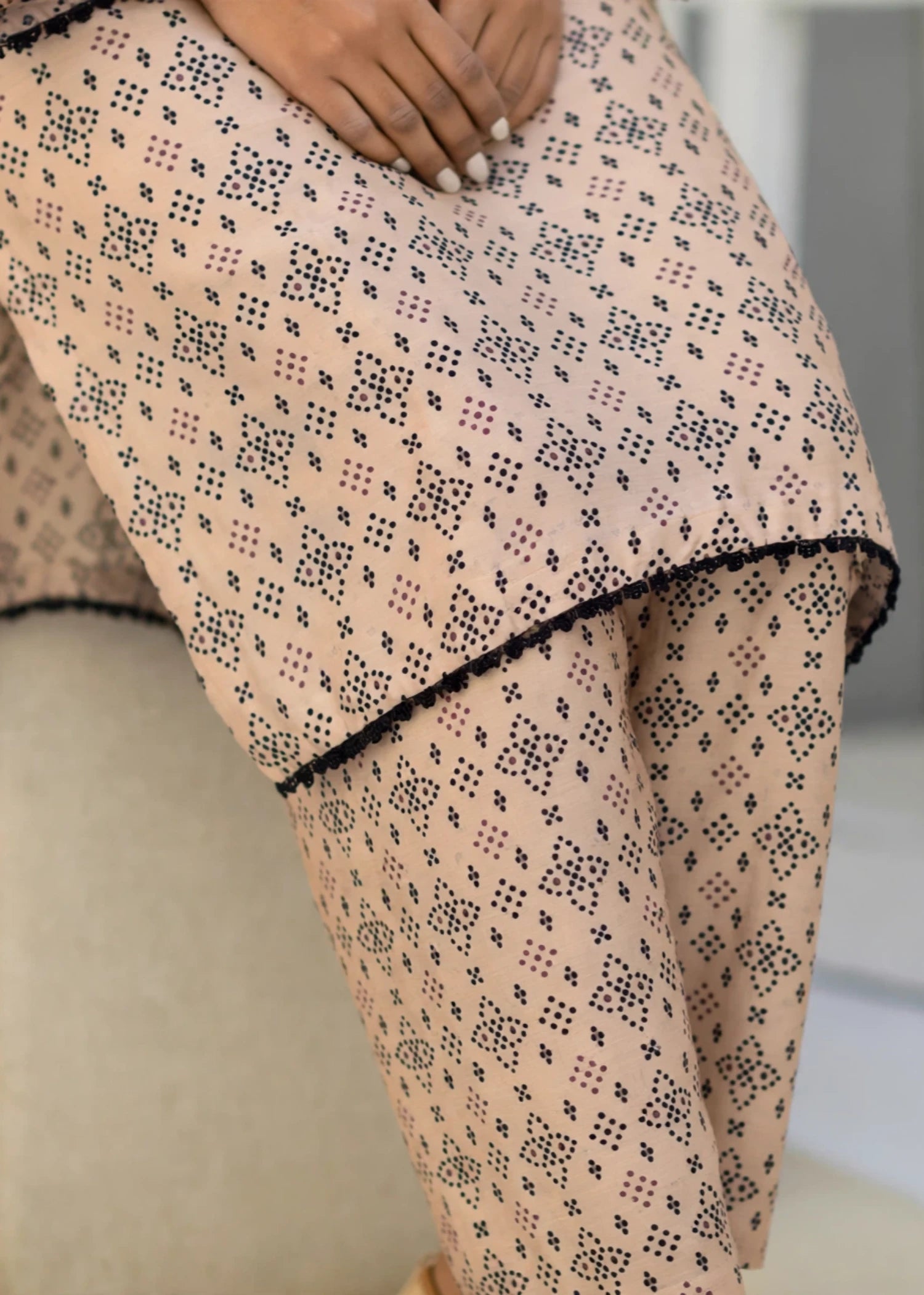 arabic lawn Co Ord Sets in Beige