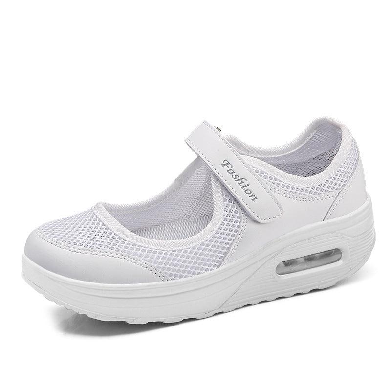Women's Thick Bottom Mesh Breathable Soft Sole Rocking Shoes