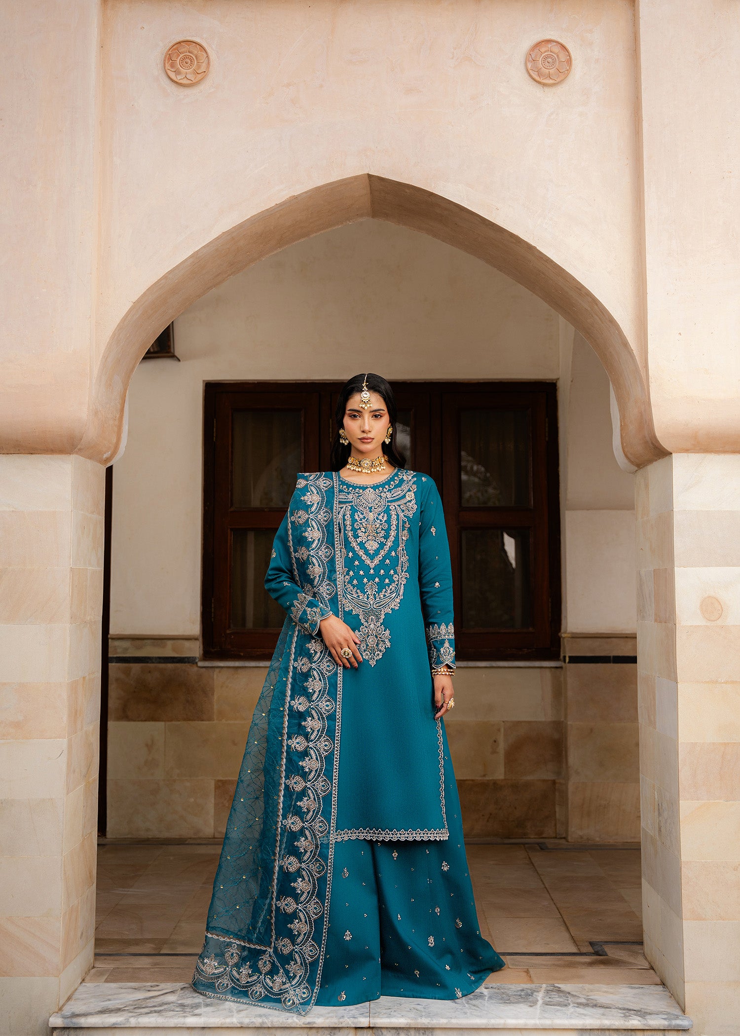 viscose Sharara in Teal