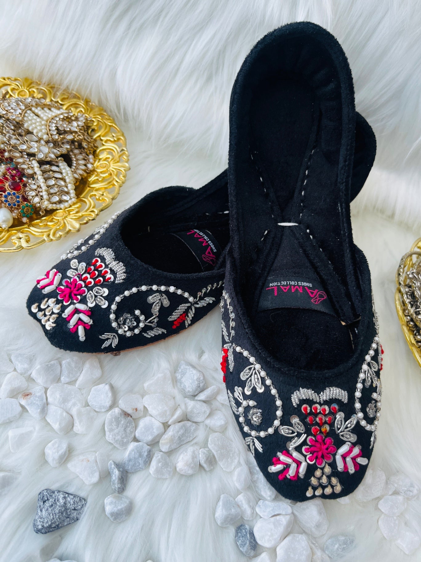 Khussa in Black by - High Quality Women Khussa SJC0177
