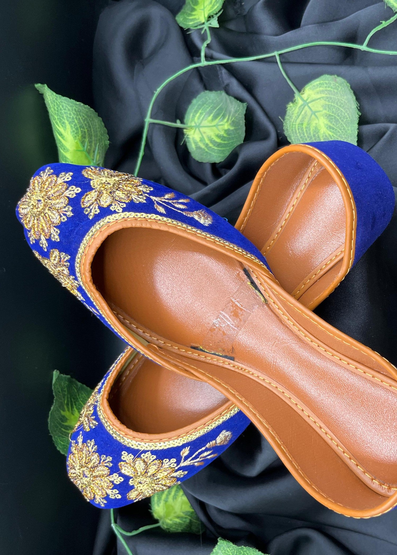 Khussa in Blue by - High Quality Women Khussa MHH9518