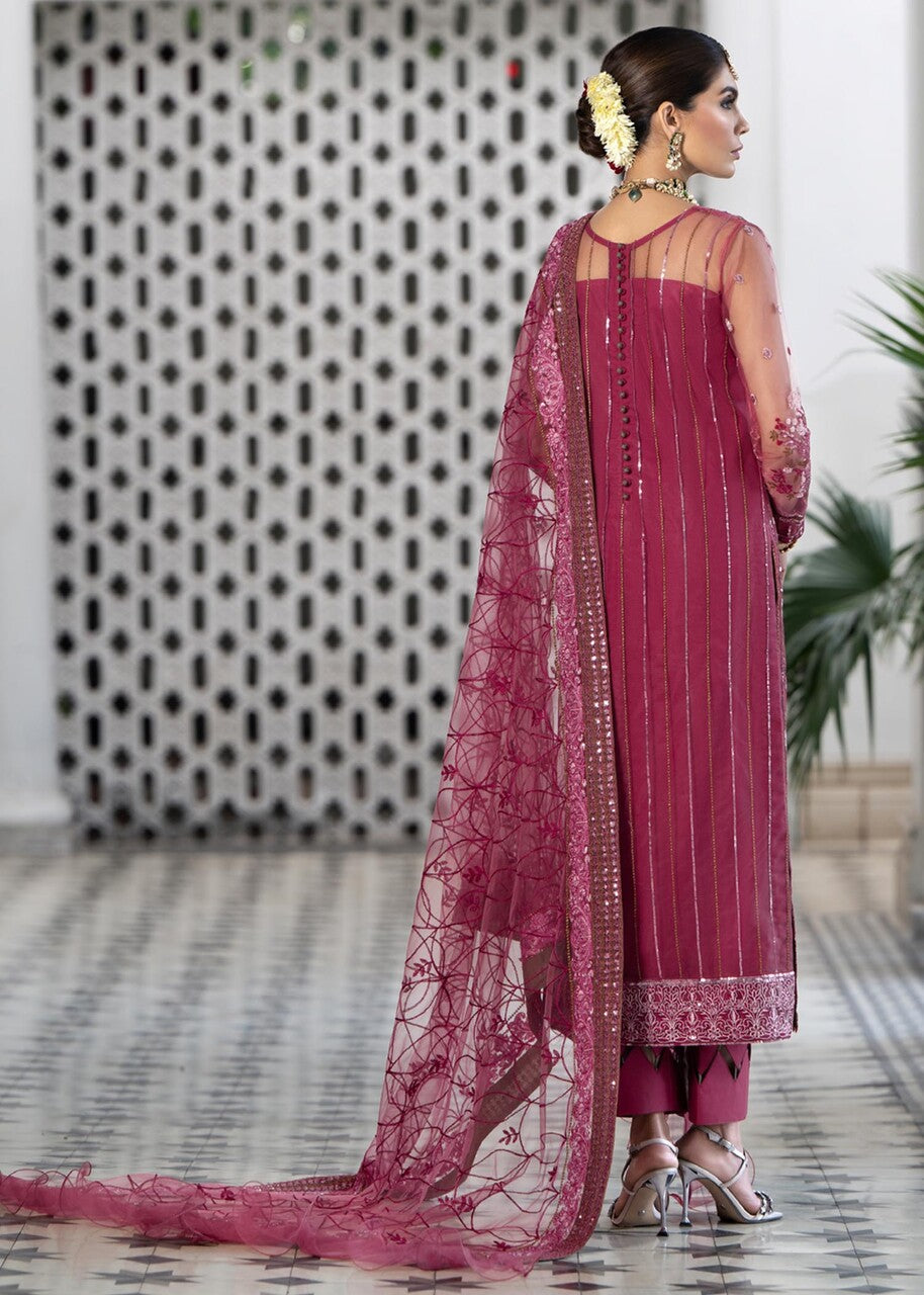 net Unstitched in Burgundy