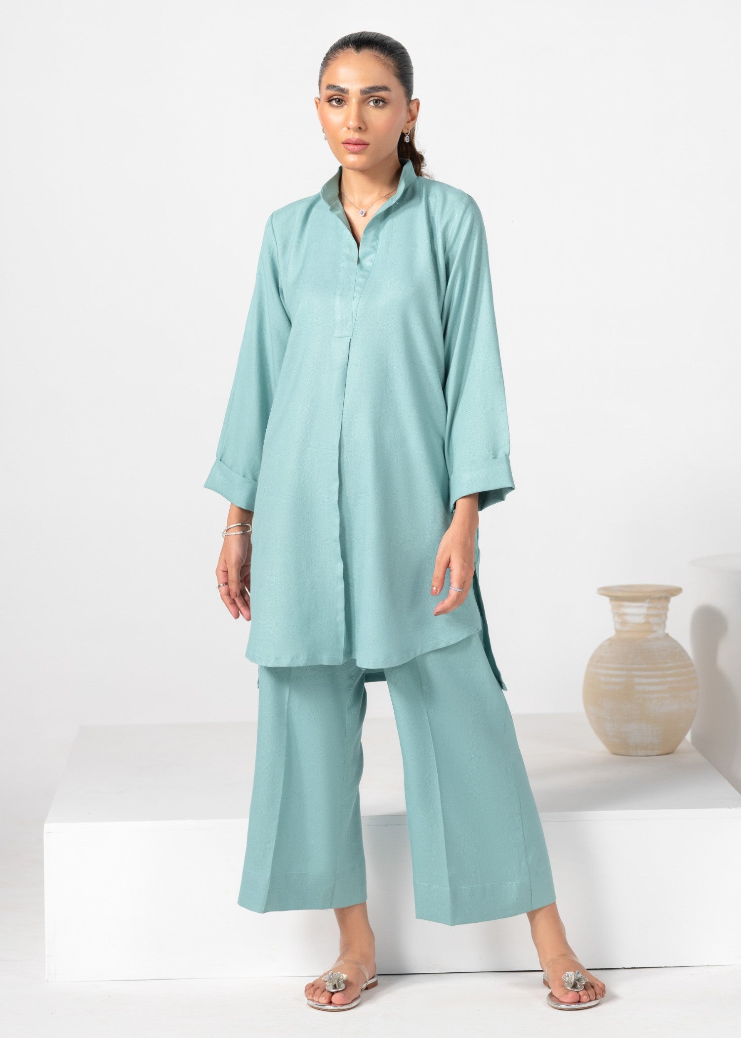 karandi Co ord Sets in Light blue