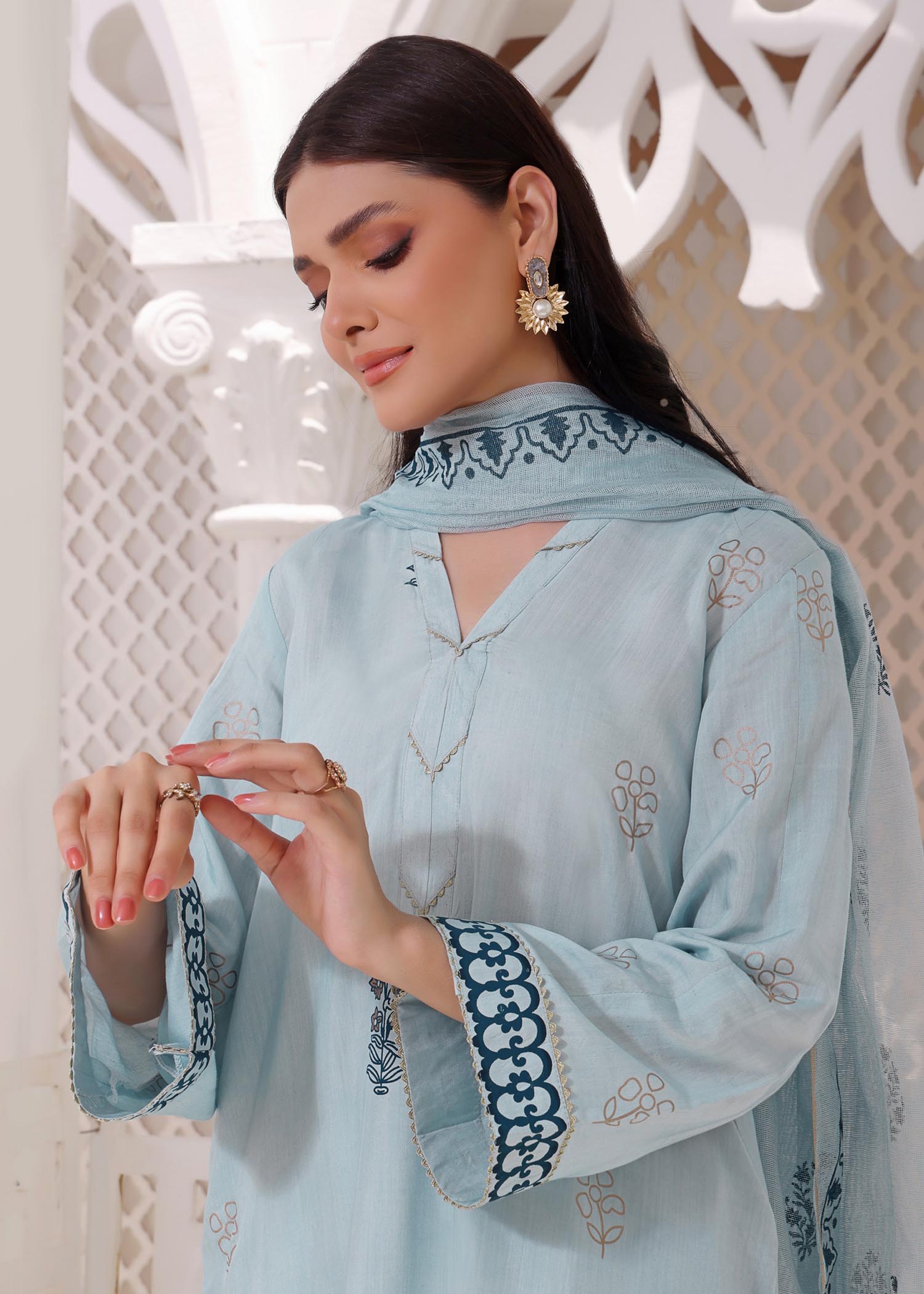 silk Unstitched in Aquamarine