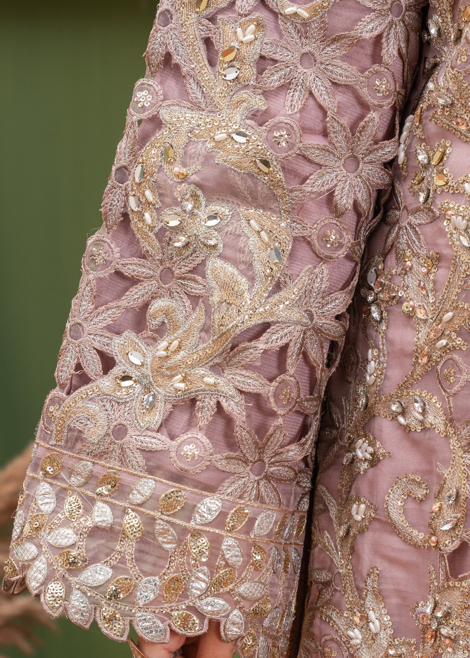 organza Sharara in Indian pink