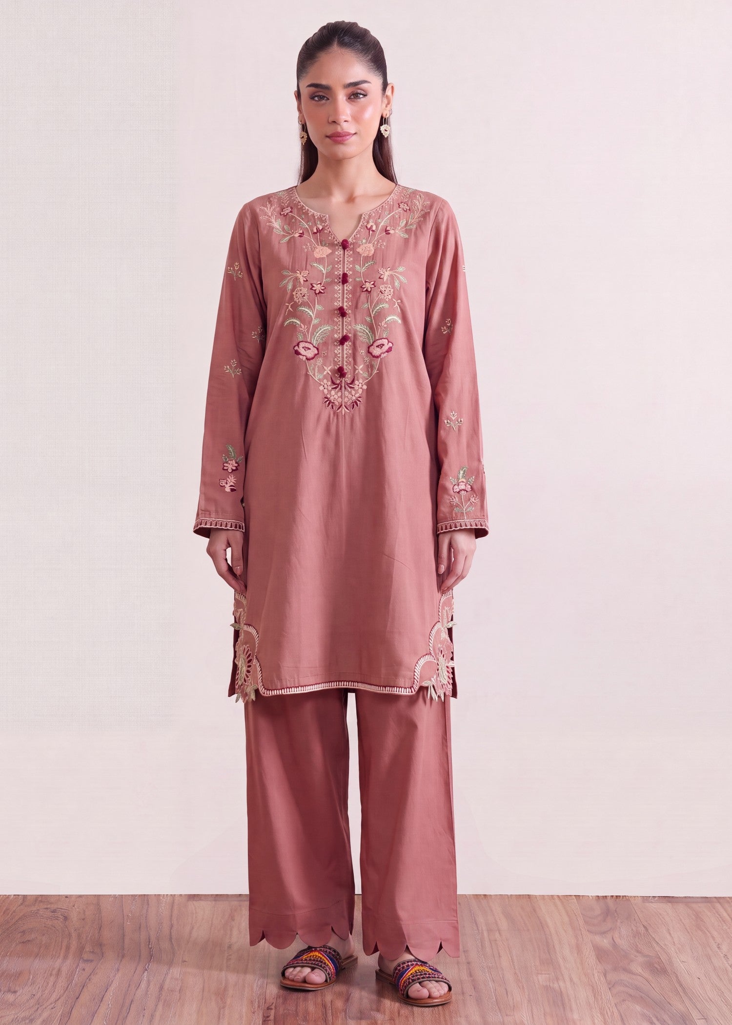 lawn Kurta Set in Blush