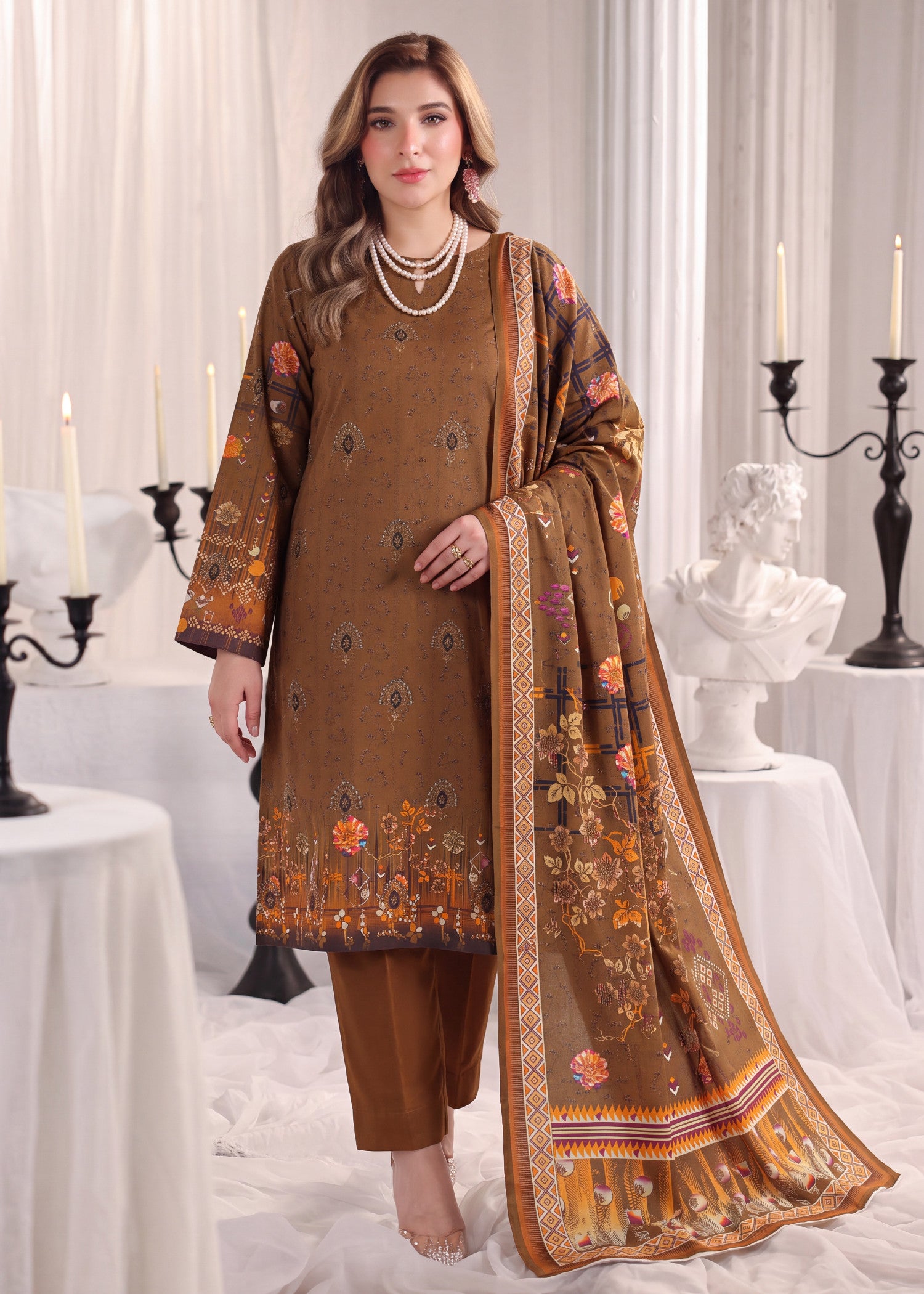 wool Unstitched in Chocolate brown