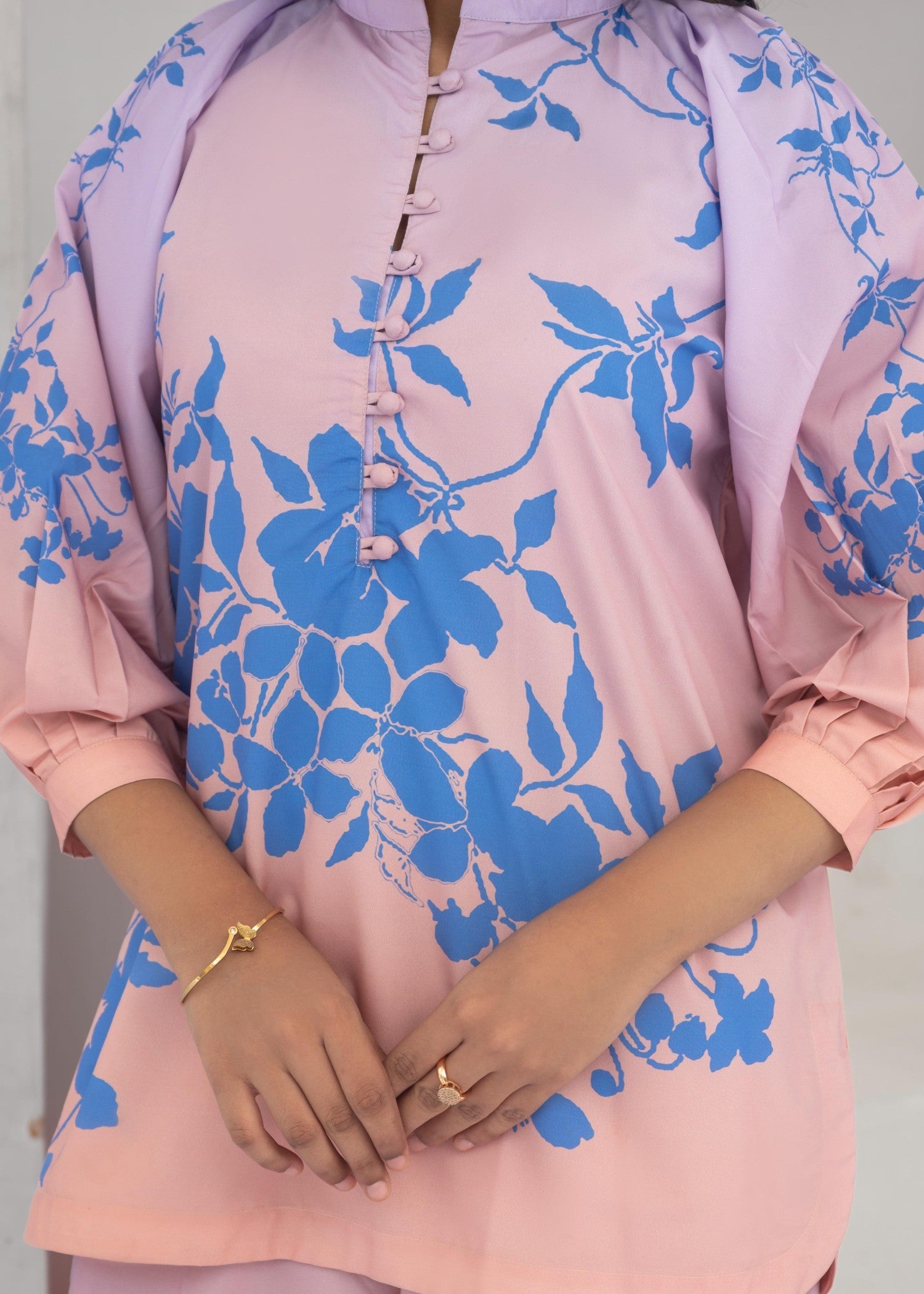 cambric Co ord Sets in Lilac, peach pink
