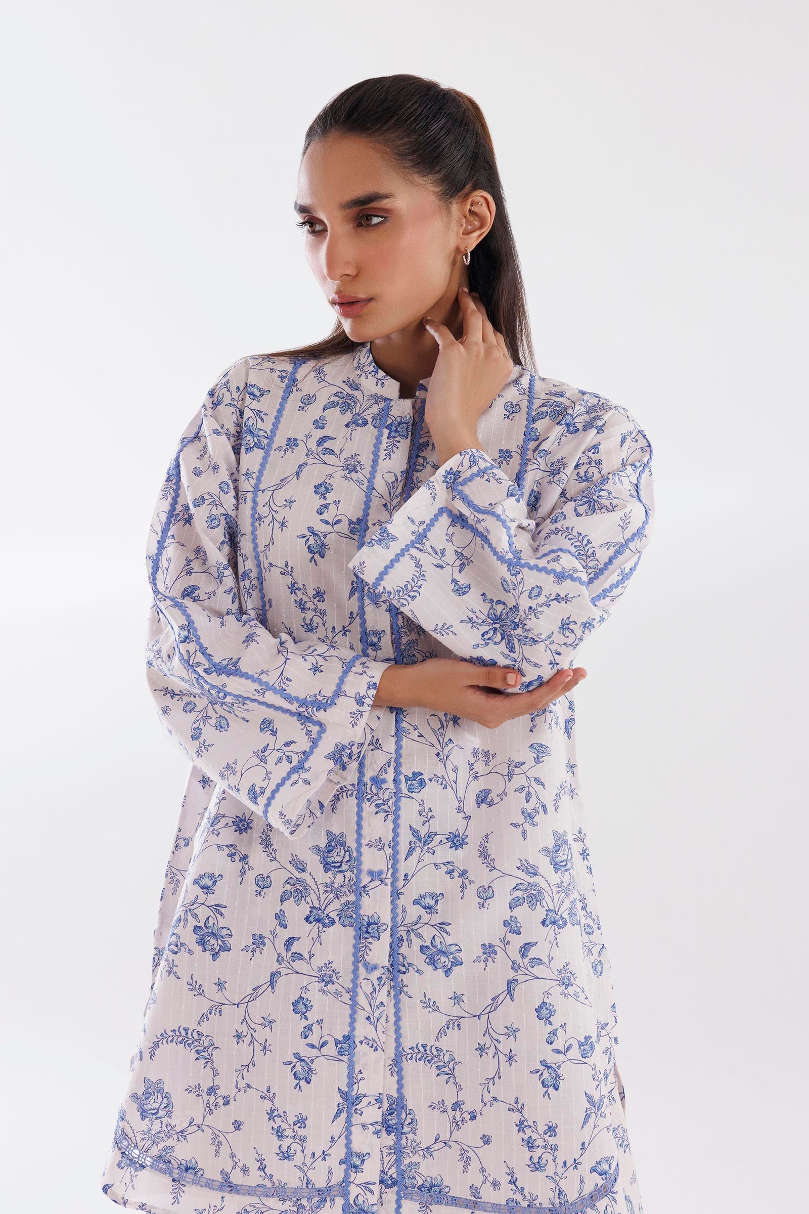 brochea jacquard Co Ord Sets in White