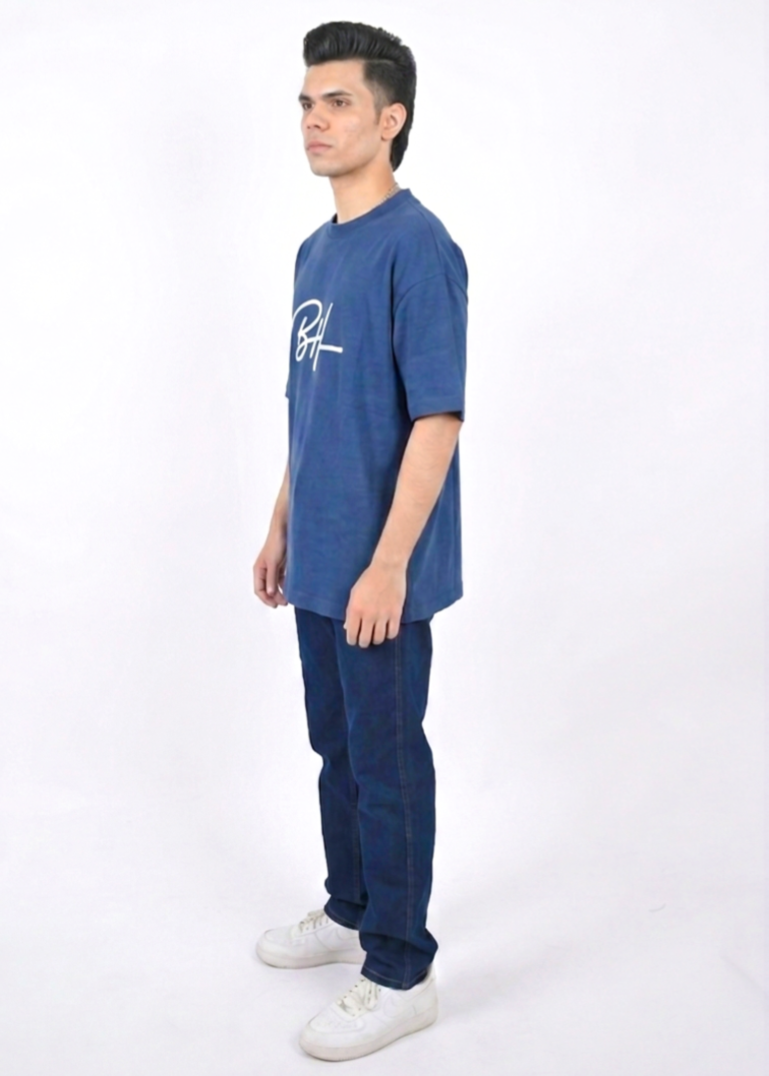 cotton T Shirt in Royal blue
