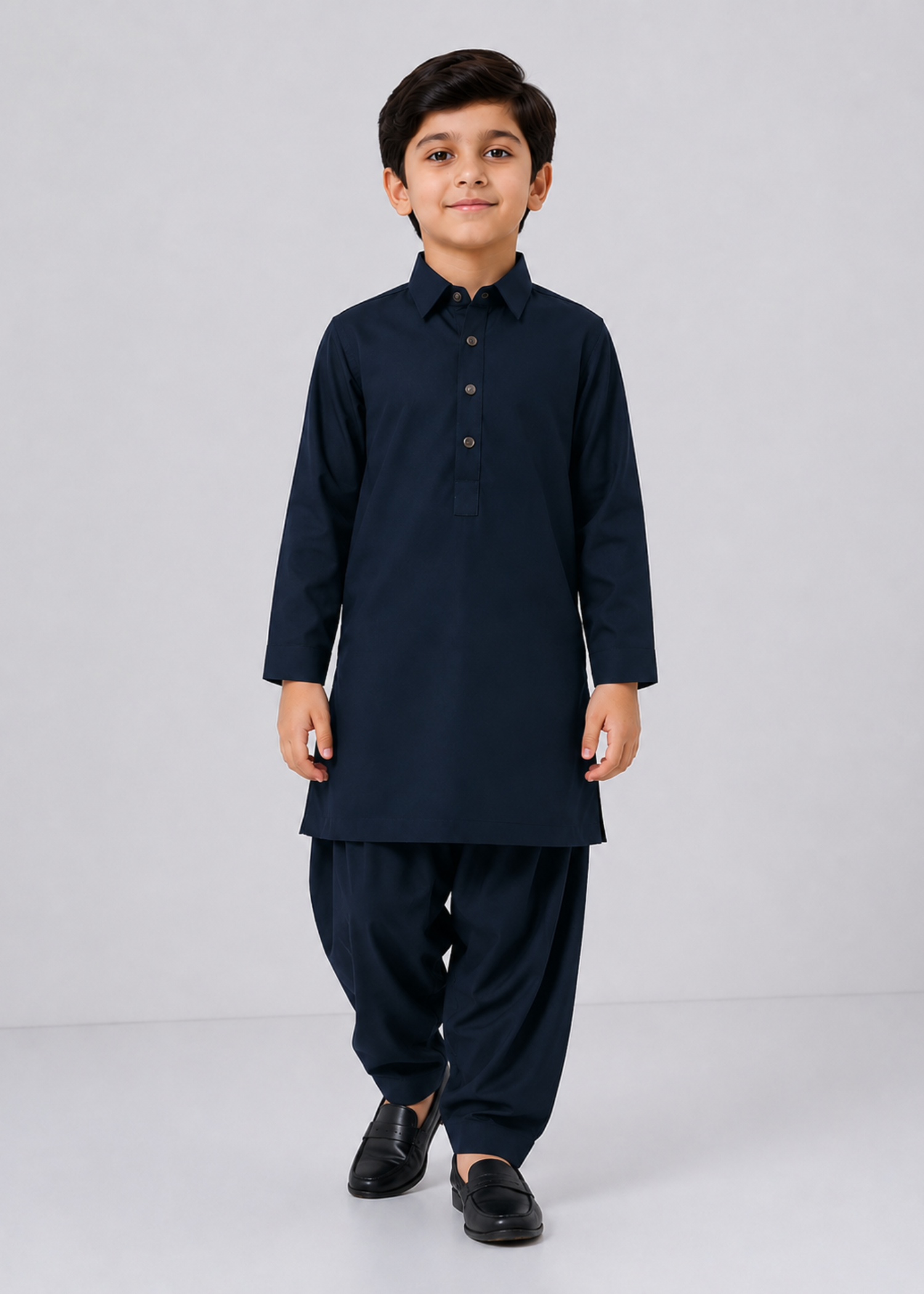 wash & wear Kurta Set in Midnight blue