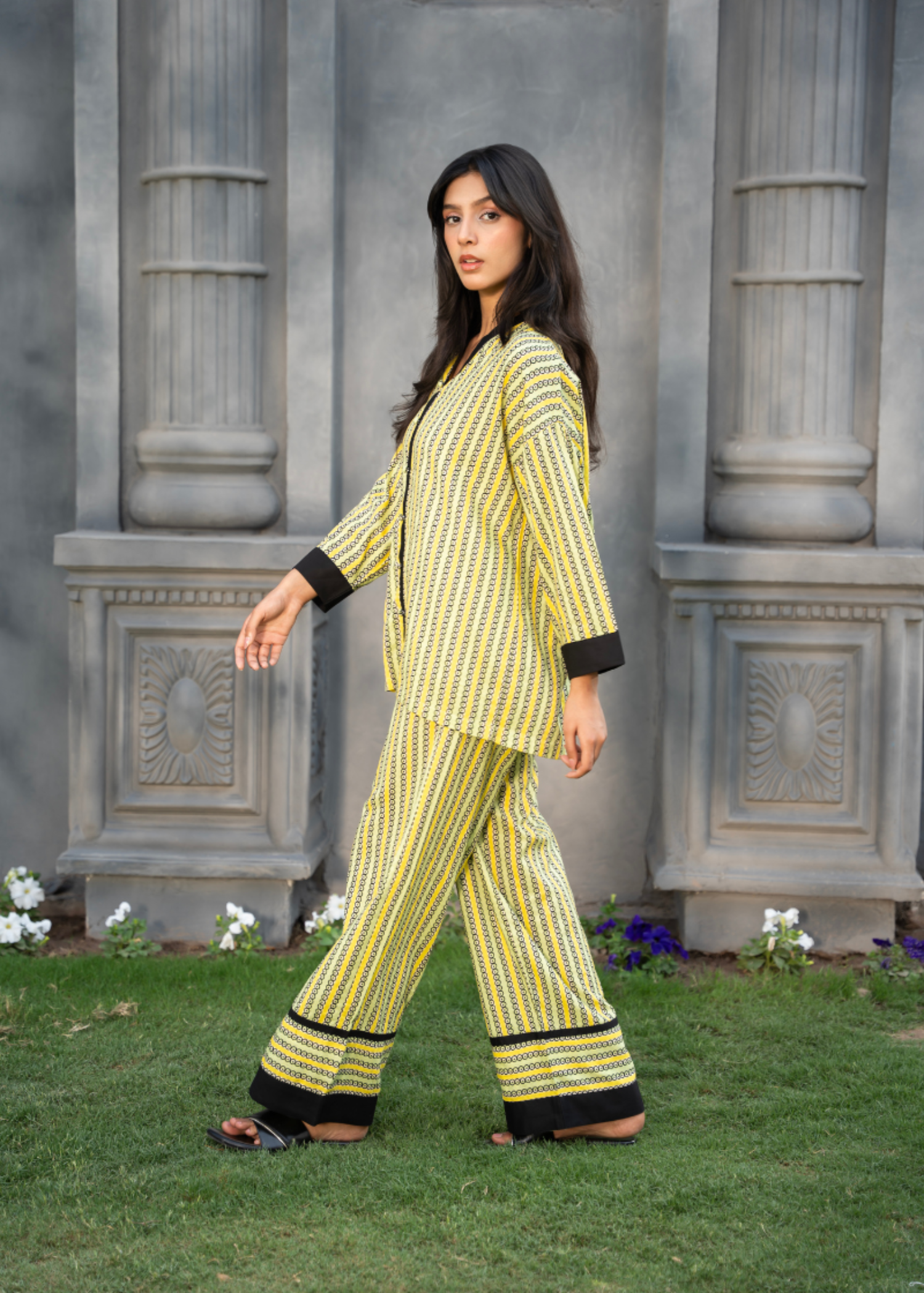 lawn Co ord Sets in Lemon