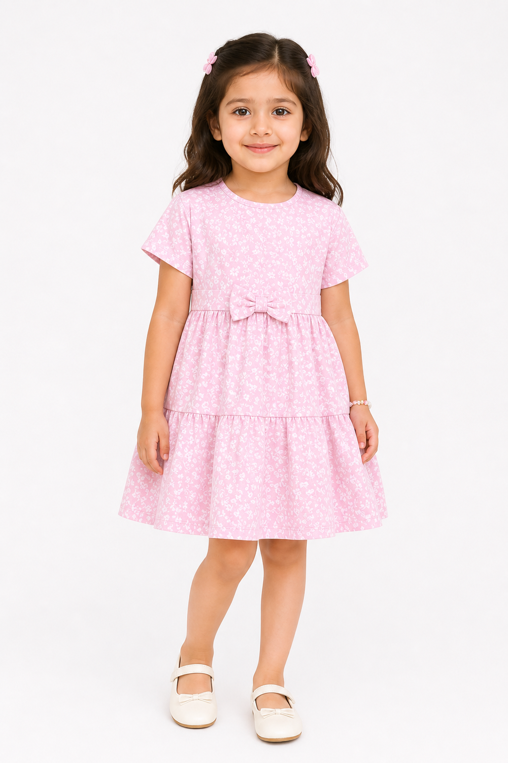 cotton jersey Dress in Baby pink