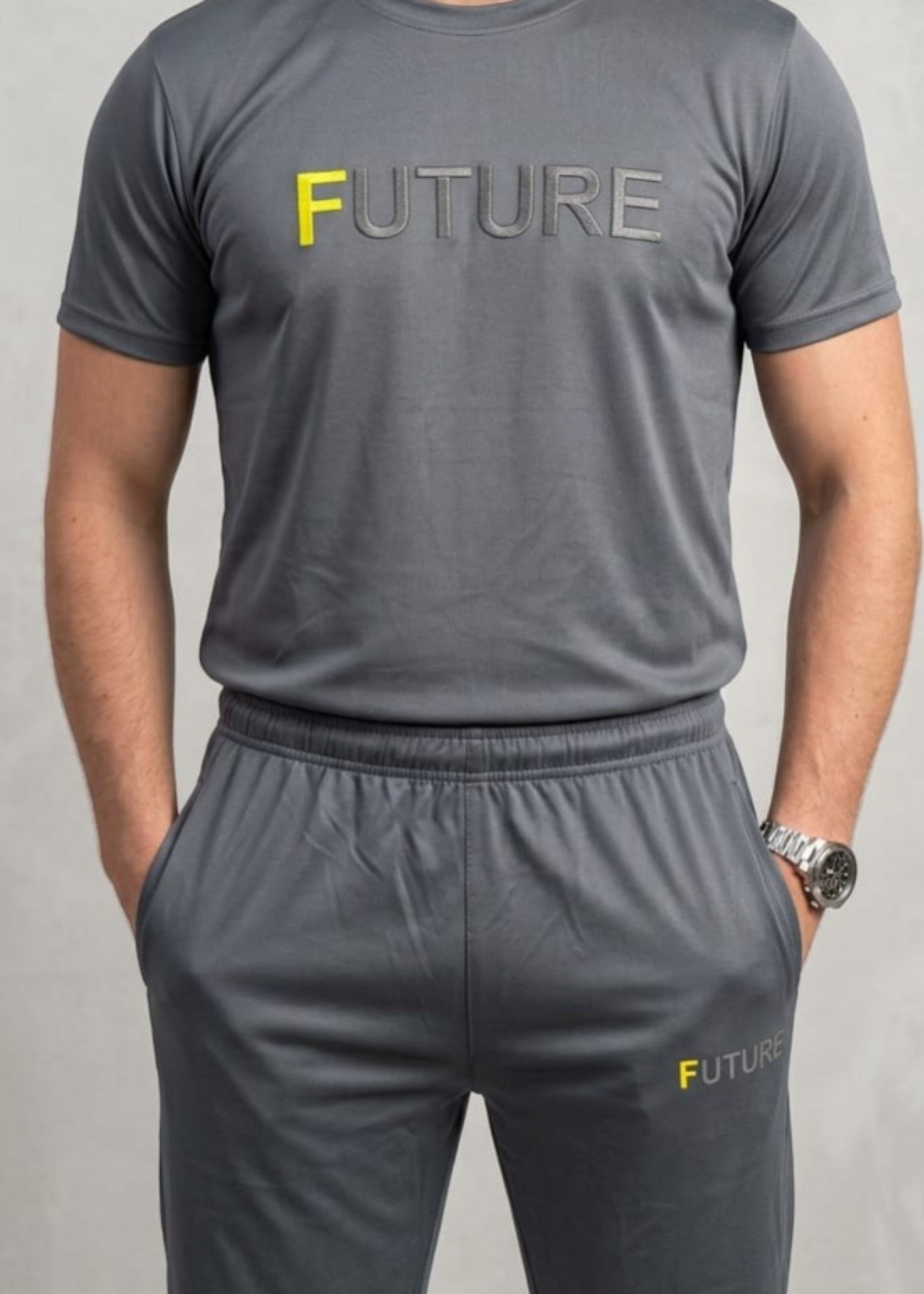 jersey knit Tracksuit in Grey